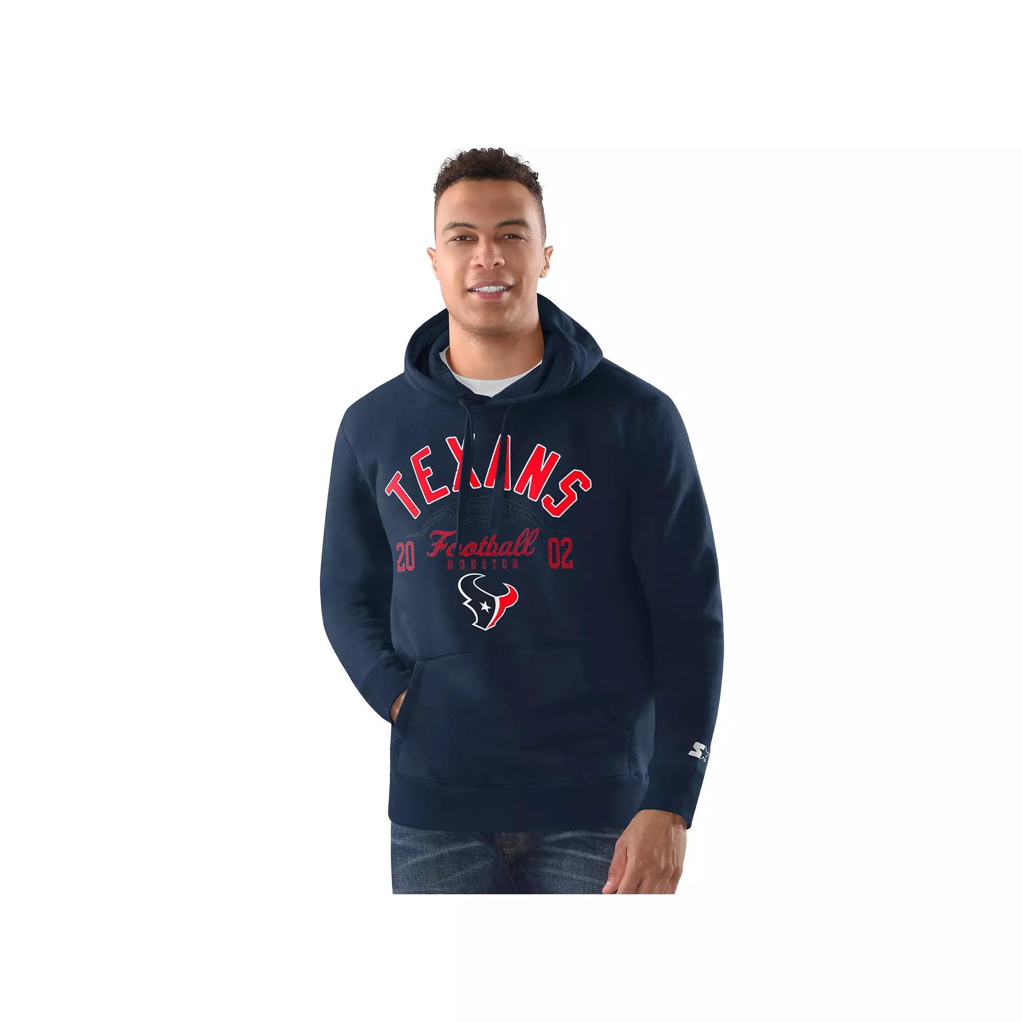 Men's Starter Navy Houston Texans Vintage Pullover Hoodie, Size: XL, Blue Product Image