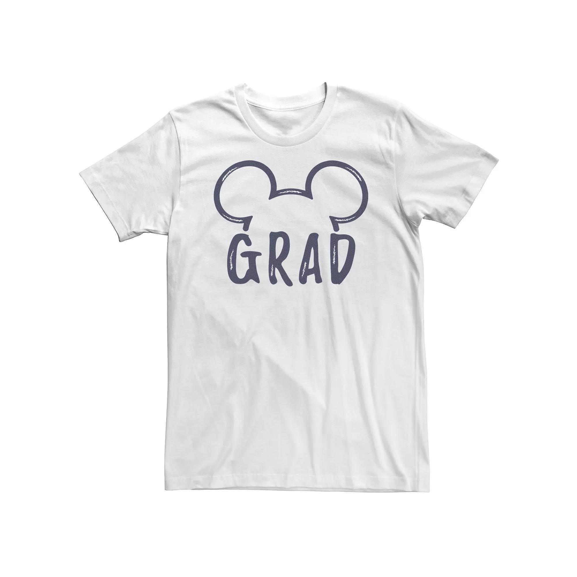 Big & Tall Disney Mickey Classic Mickey Mouse Ears Grad Graphic Tee, Men's, Size: 3XL Tall, White Product Image