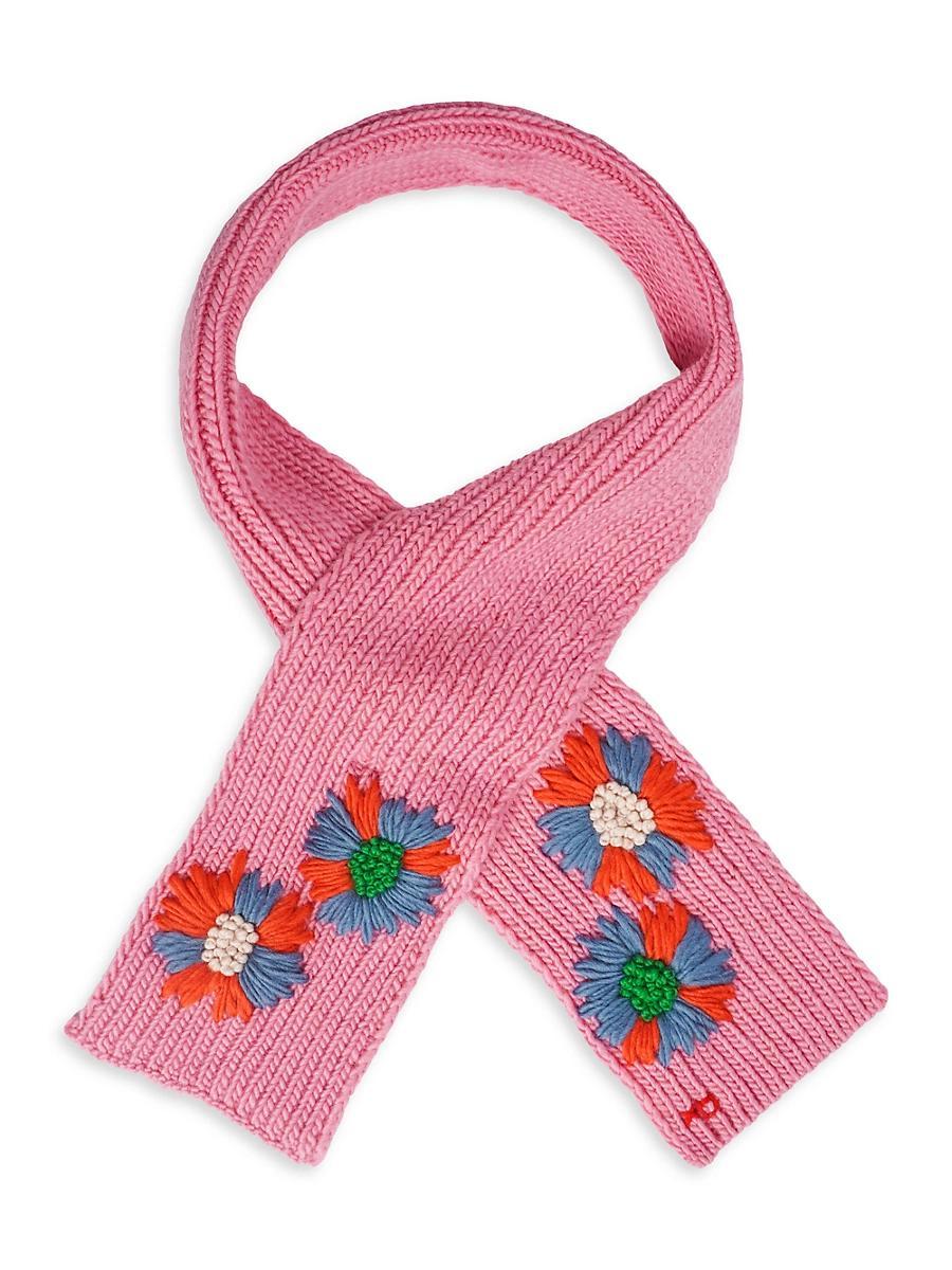 Womens Embroidered Knit Scarf Product Image