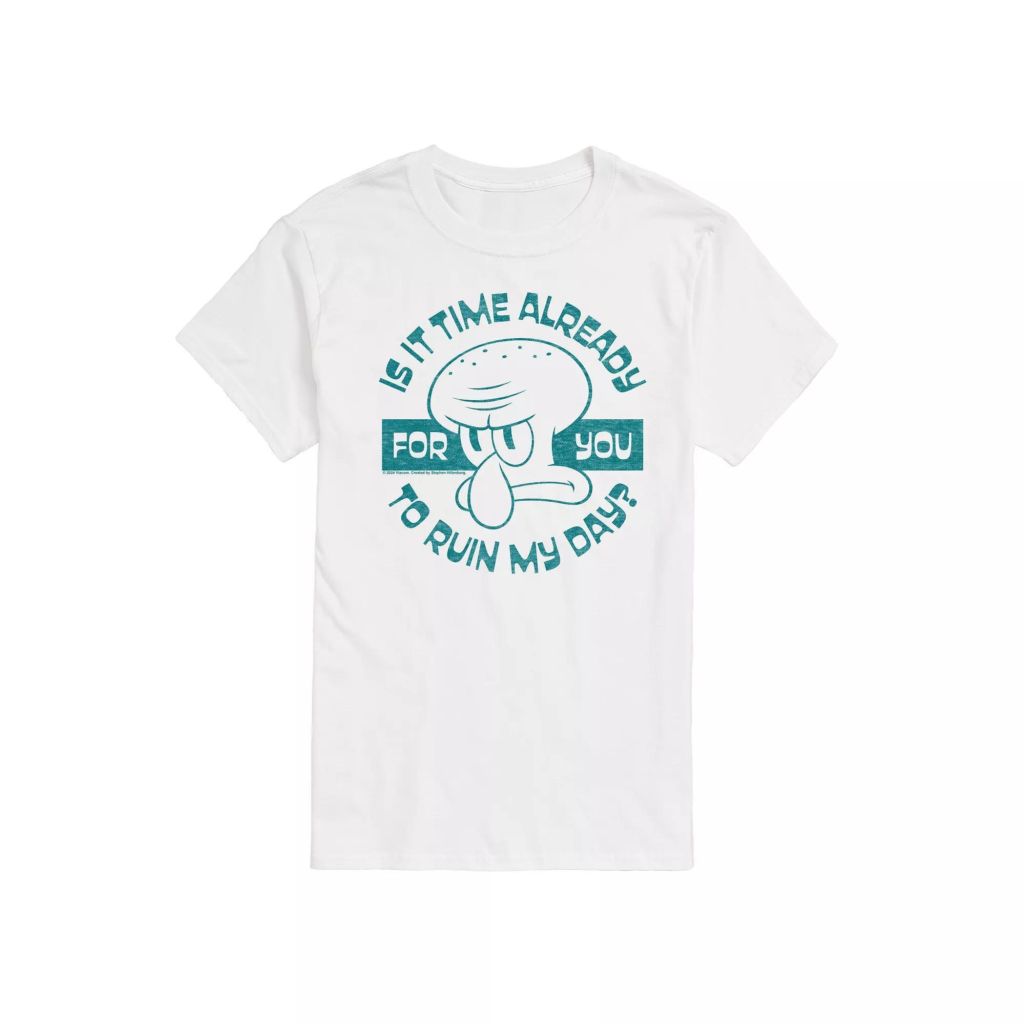 Big & Tall Spongebob SquarePants Squidward Ruin Graphic Tee, Mens Product Image