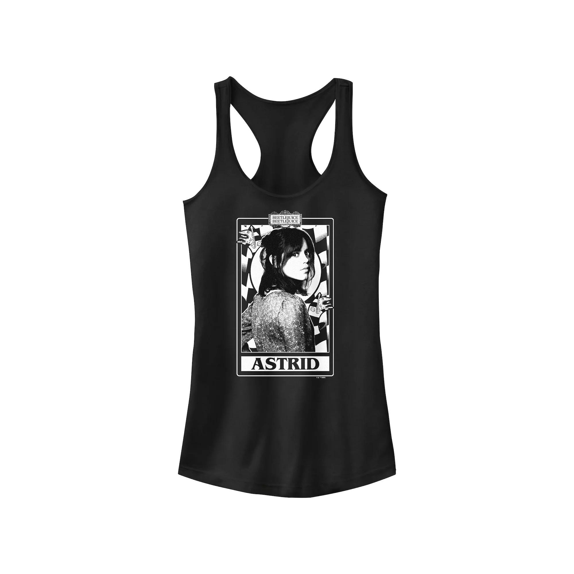 Juniors' Beetlejuice 2 Astrid Card Racerback Tank Top, Girl's, Size: Small, Black Product Image