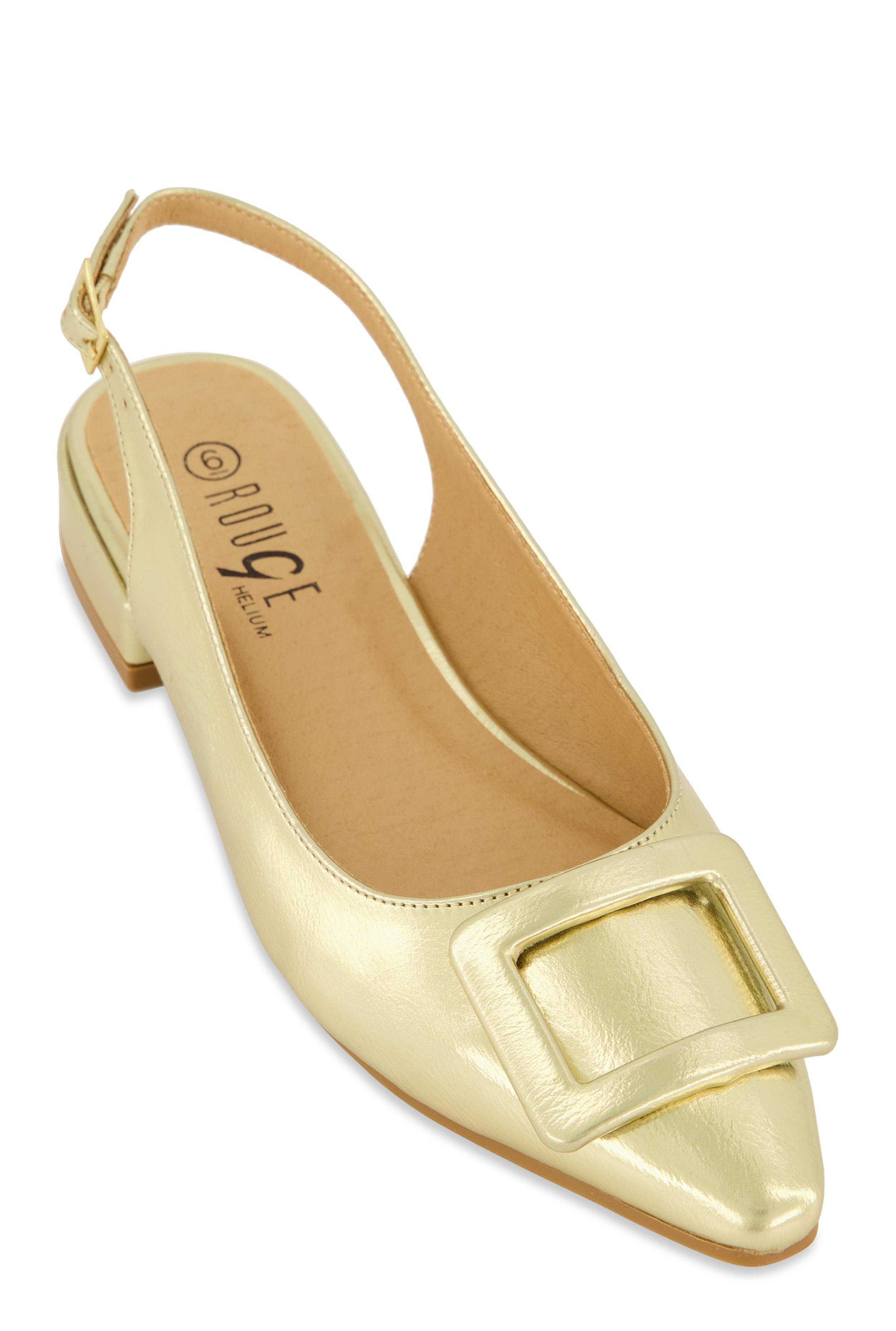 Womens Buckle Strap Low Heel Pumps Product Image