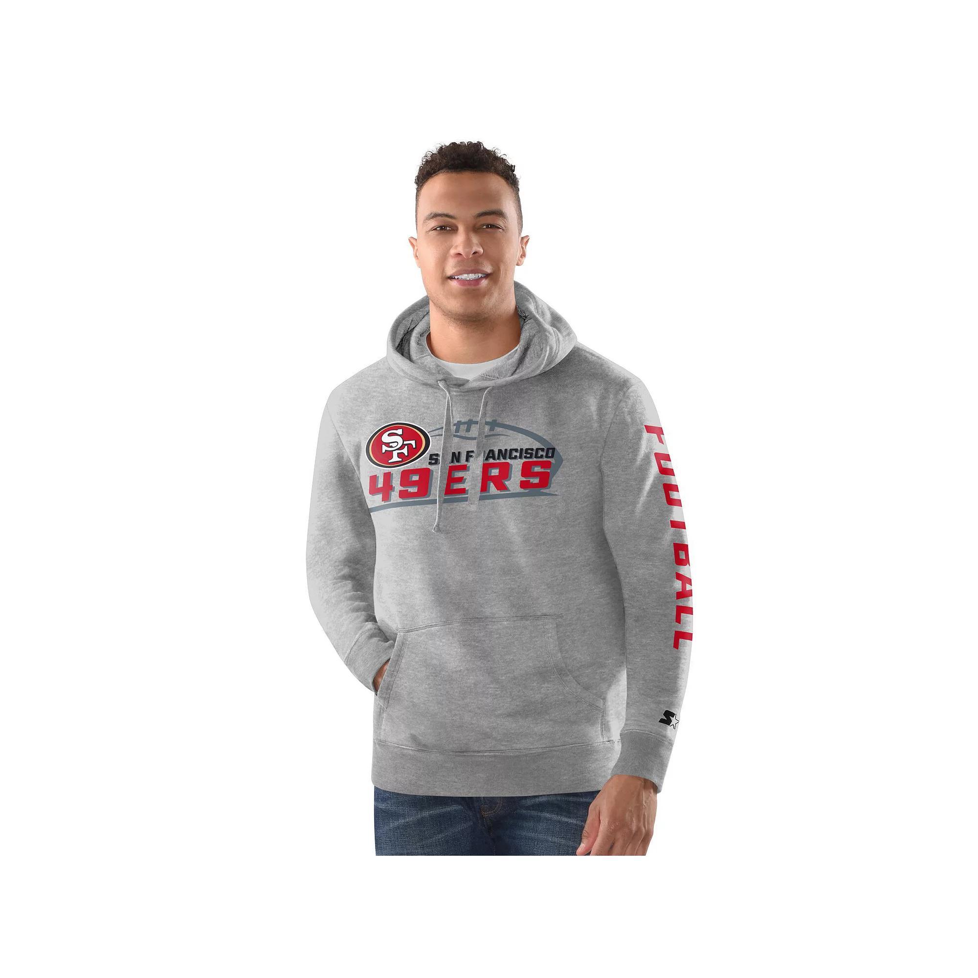 Men's Starter  Heather Gray San Francisco 49ers Pullover Hoodie, Size: Medium, Grey Product Image