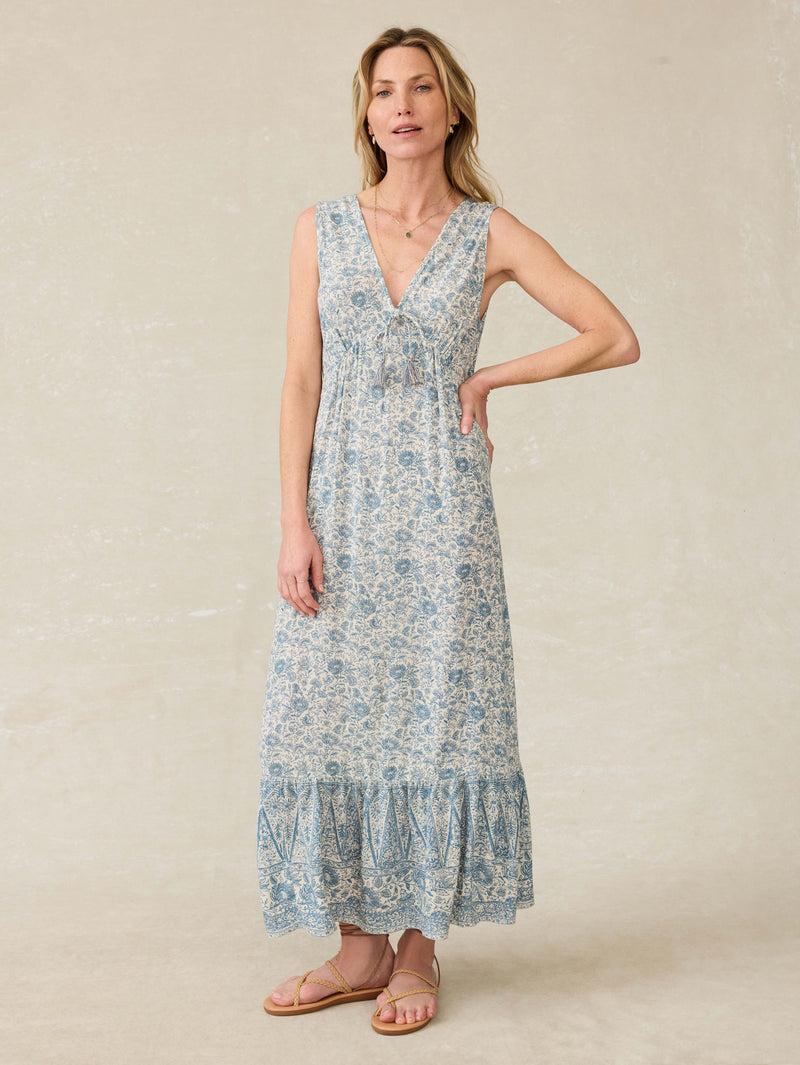 Eden Dress - Blue Water Floral Product Image
