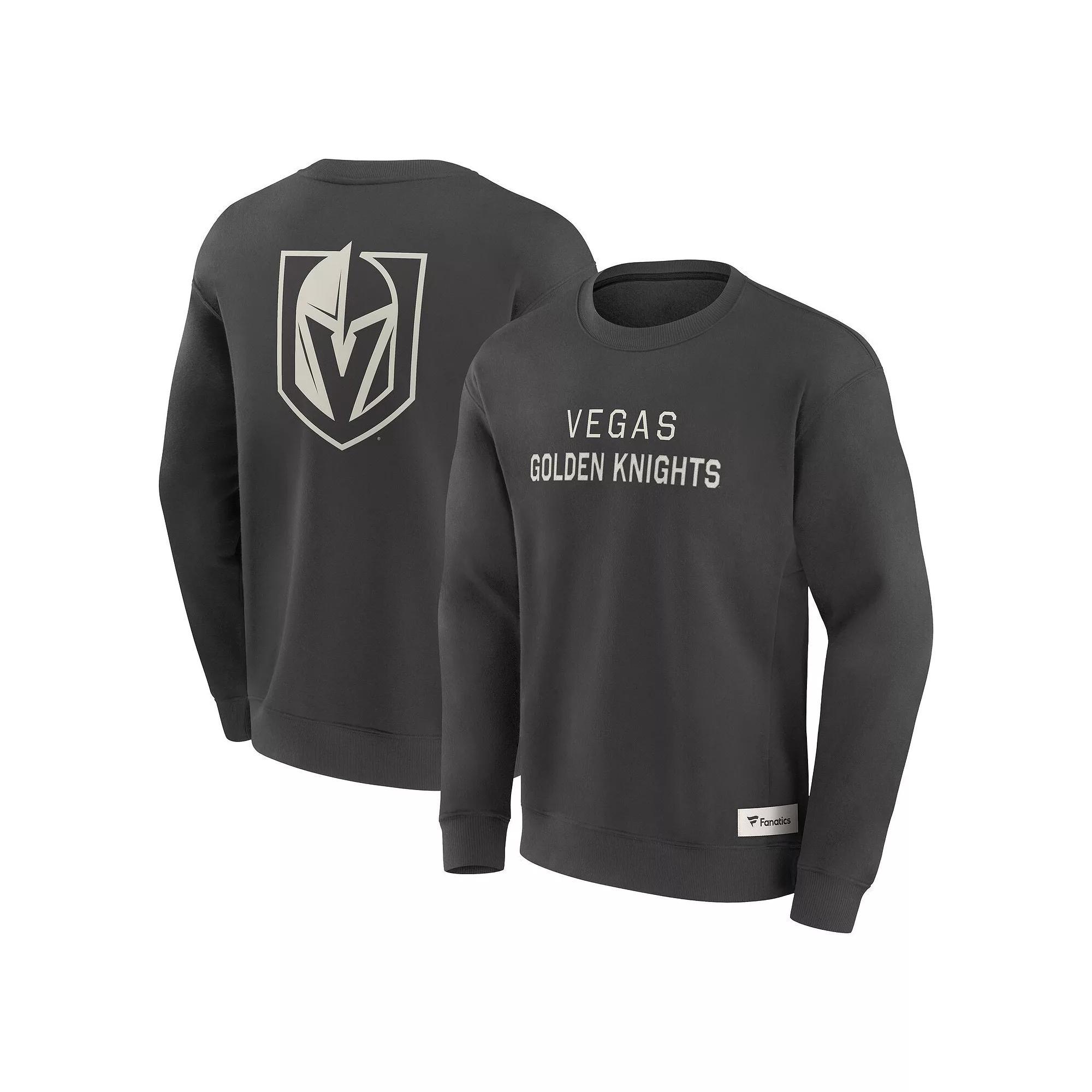 Men's Fanatics Charcoal Vegas Golden Knights Elements Future Ground Lettering Pullover Sweatshirt, Size: XL, Lvk Charco Product Image
