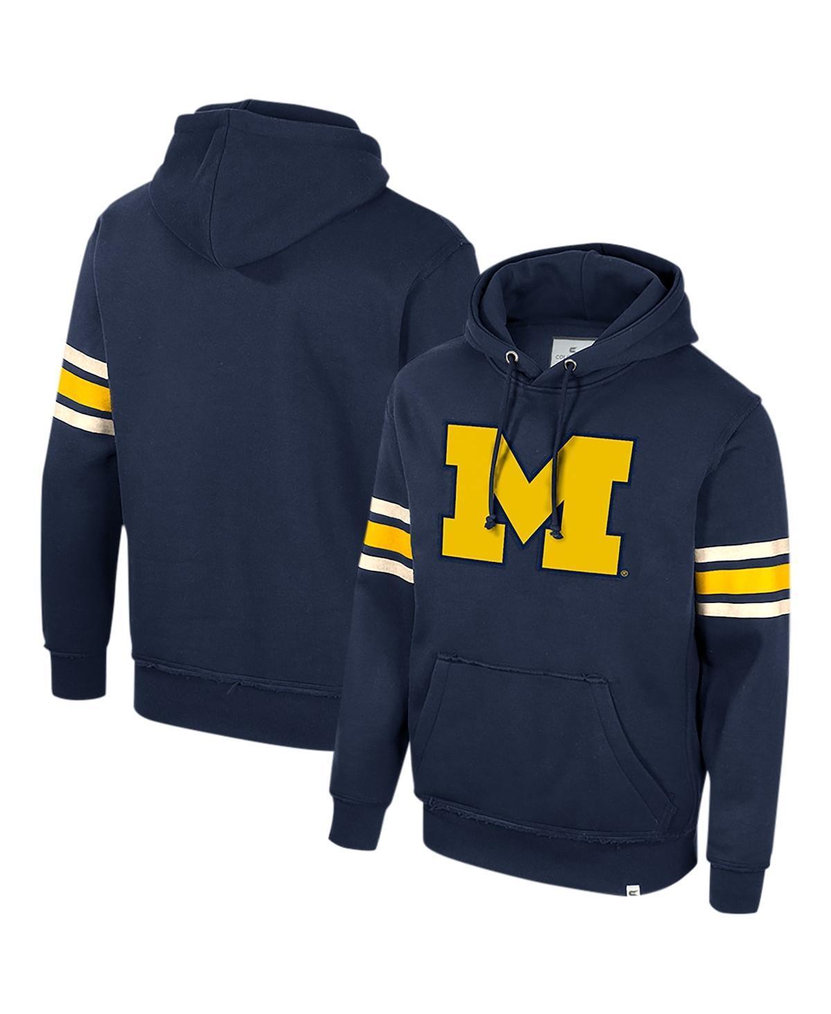 Men's Colosseum Navy Michigan Wolverines Saluting Pullover Hoodie, Size: Large, Blue Product Image