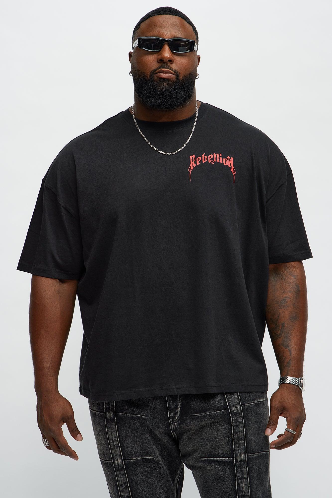 Rebellion Freedom Oversized Short Sleeve Tee - Black Product Image