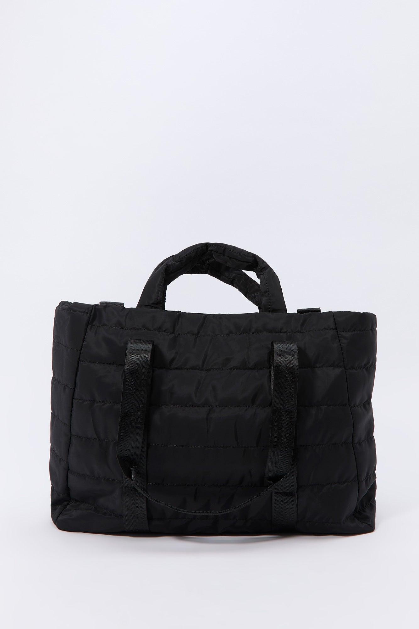Quilted Nylon Tote Bag Female Product Image