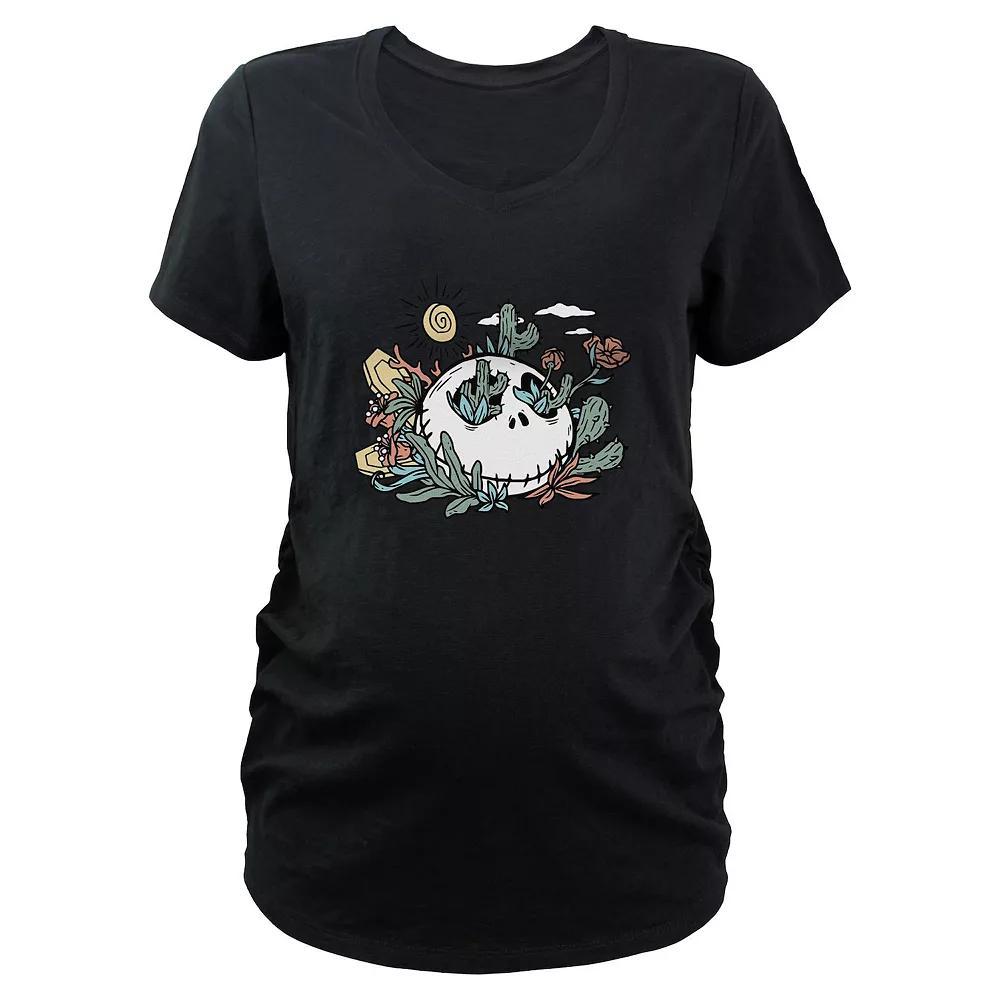 Disney's Nightmare Before Christmas Jack Skellington Desert Scene Maternity Graphic Tee, Women's, Size: XXL-MAT, Black Product Image