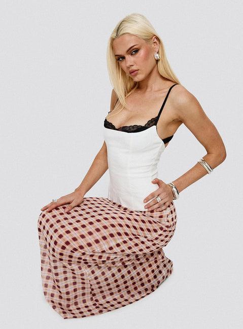 Renaissance Corset Lace Top White / Black Product Image