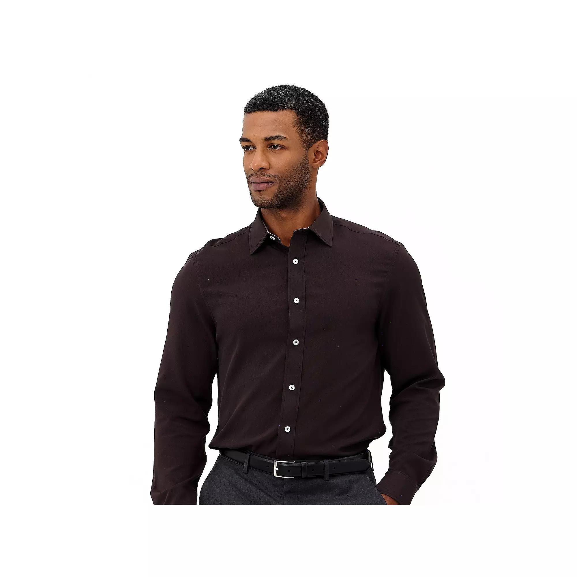 Mens Nick Graham Traveler Collection Performance Modern-Fit Stretch Dress Shirt Product Image