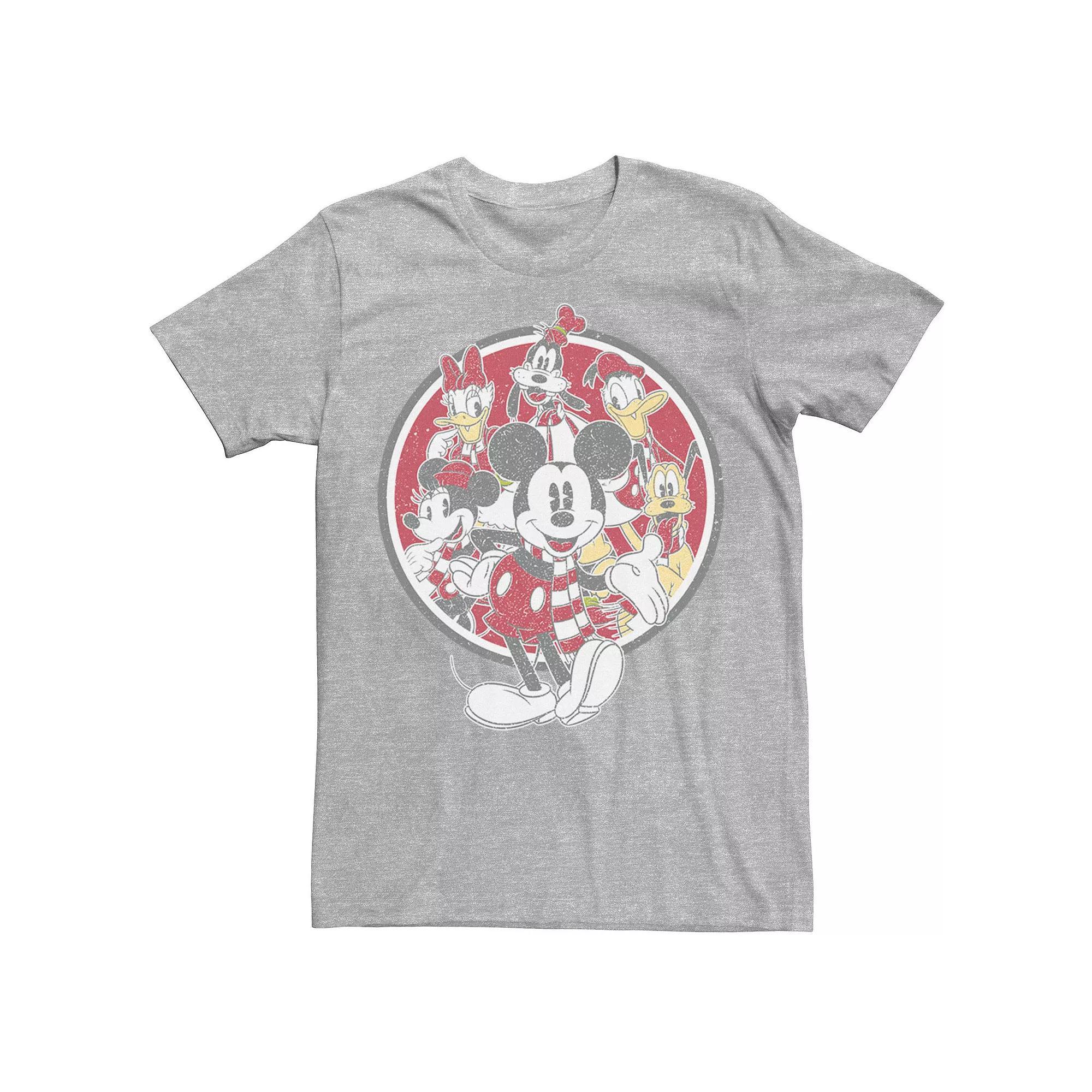 Disney's Mickey Mouse and Friends Cast Logo Men's Tee, Size: 3XL, Athletic Grey Product Image