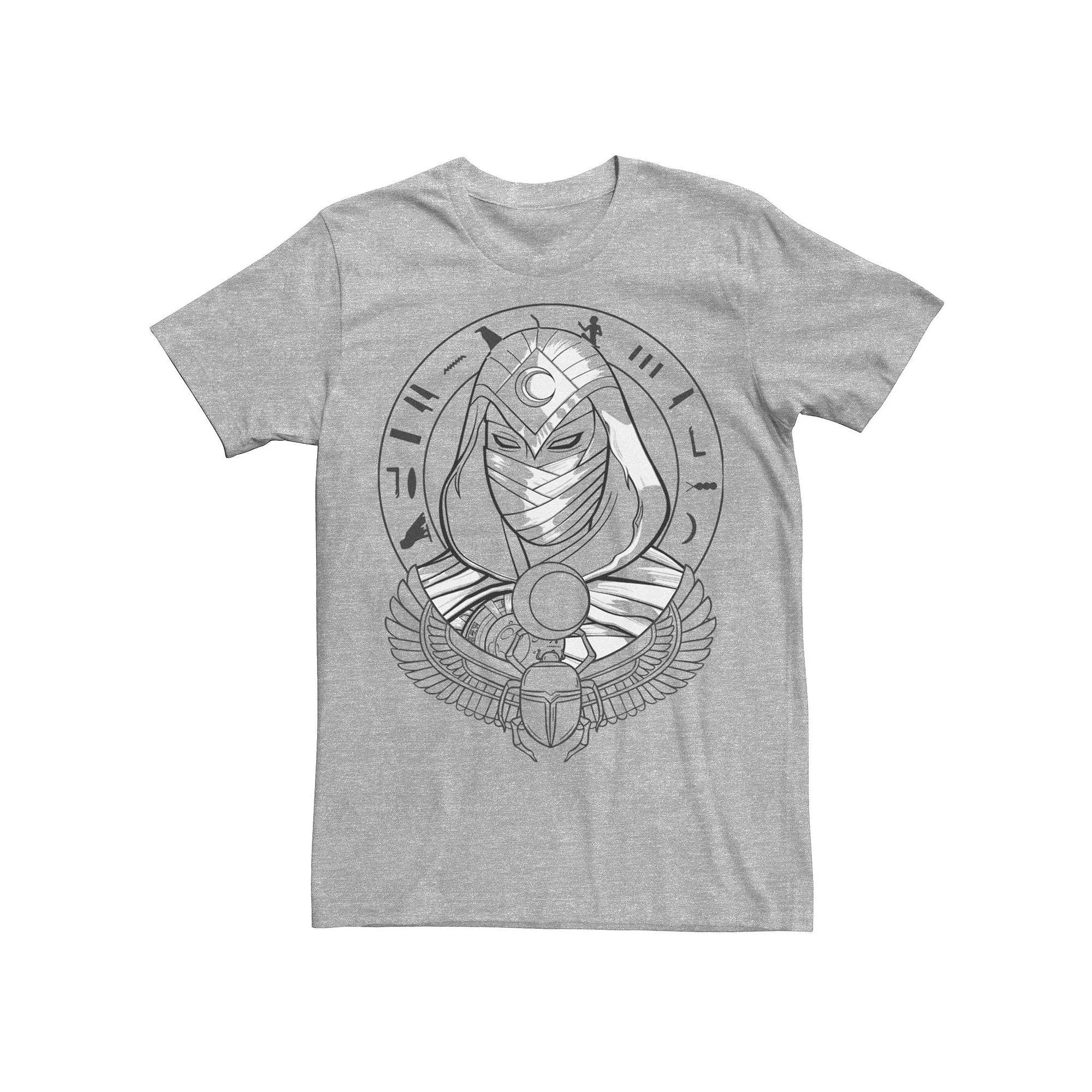 Men's Marvel Moon Knight Scarab Tee, Size: Large, Athletic Grey Product Image