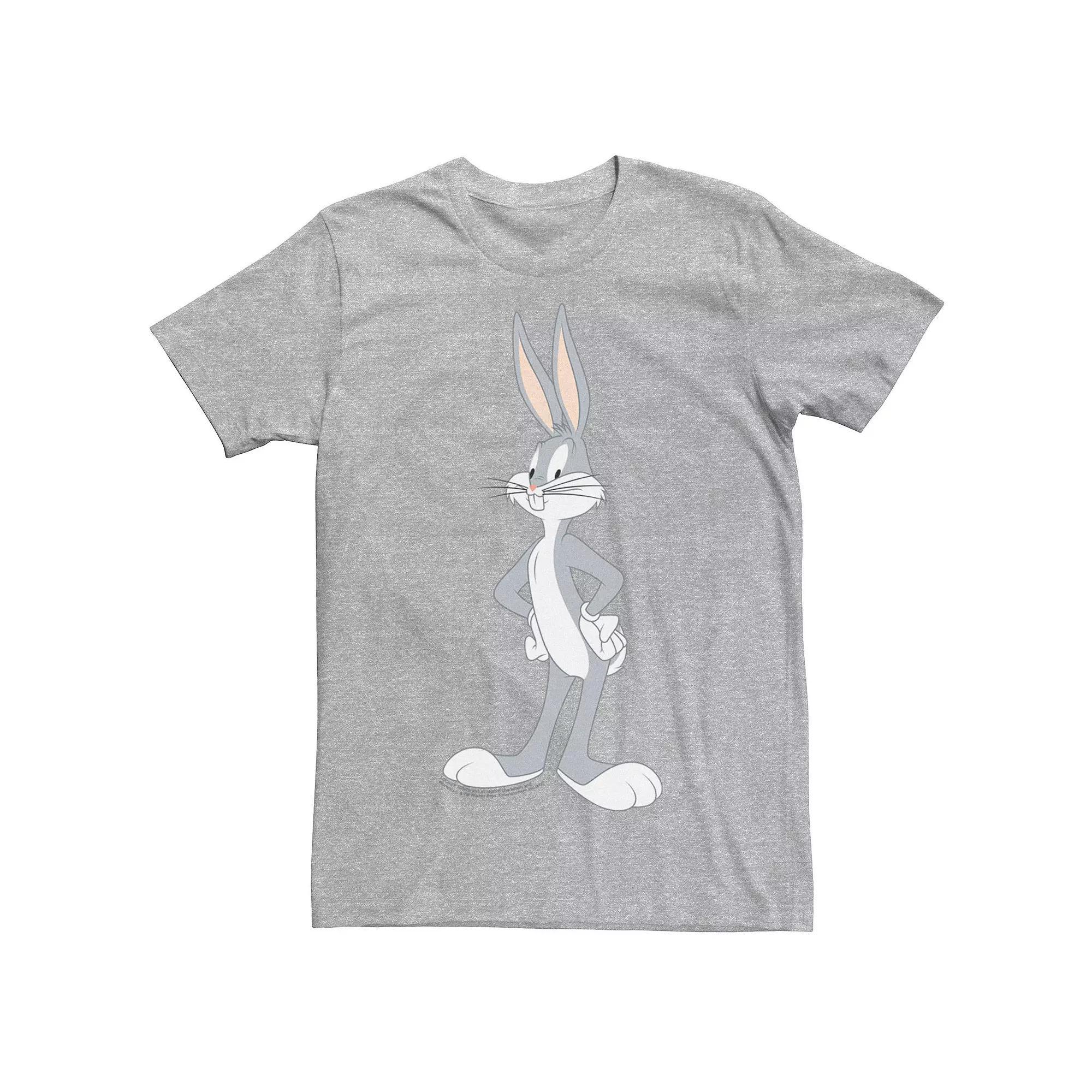 Men's Looney Tunes Classic Bugs Bunny Pose Portrait Tee, Size: XXL, Athletic Grey Product Image