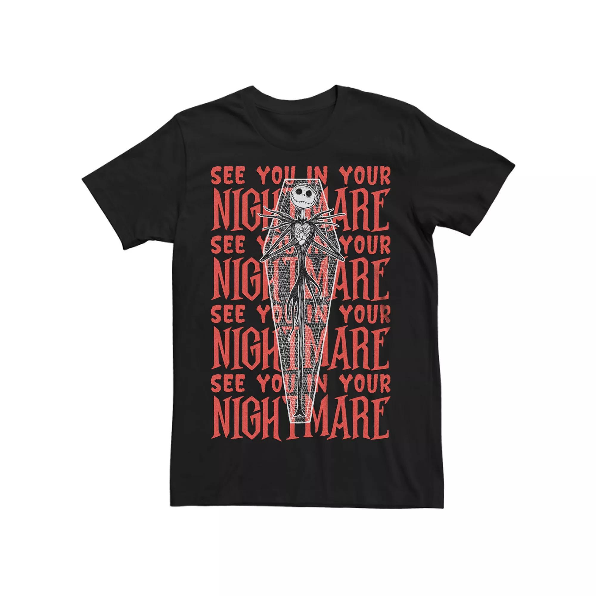 Disney's The Nightmare Before Christmas Jack Skellington See You Coffin Men's Tee, Size: Medium, Black Product Image