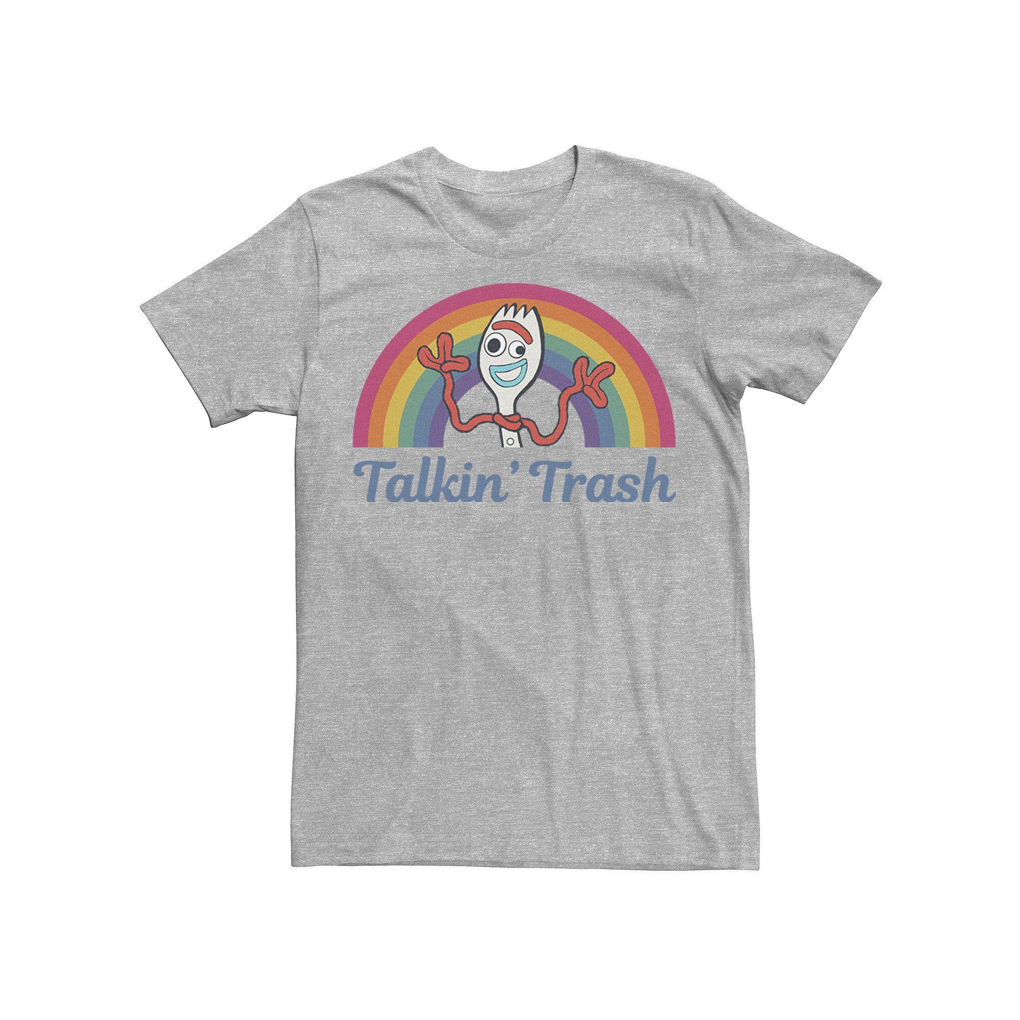 Disney / Pixars Toy Story 4 Forky Mens Talkin Trash Rainbow Poster Tee Product Image