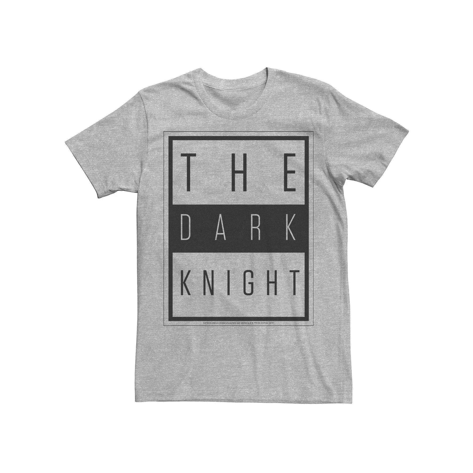Men's DC Comics Batman The Dark Knight Block Poster Tee, Size: XXL, Athletic Grey Product Image