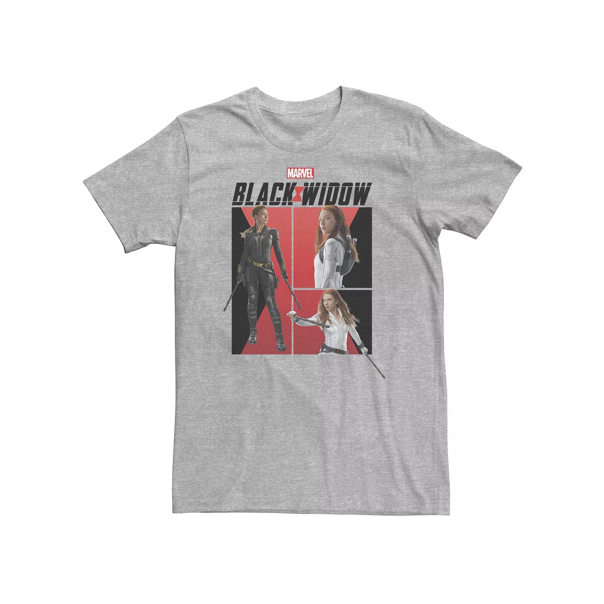 Big & Tall Marvel Black Widow Comic Panels Tee, Men's, Size: 3XL, Athletic Grey Product Image