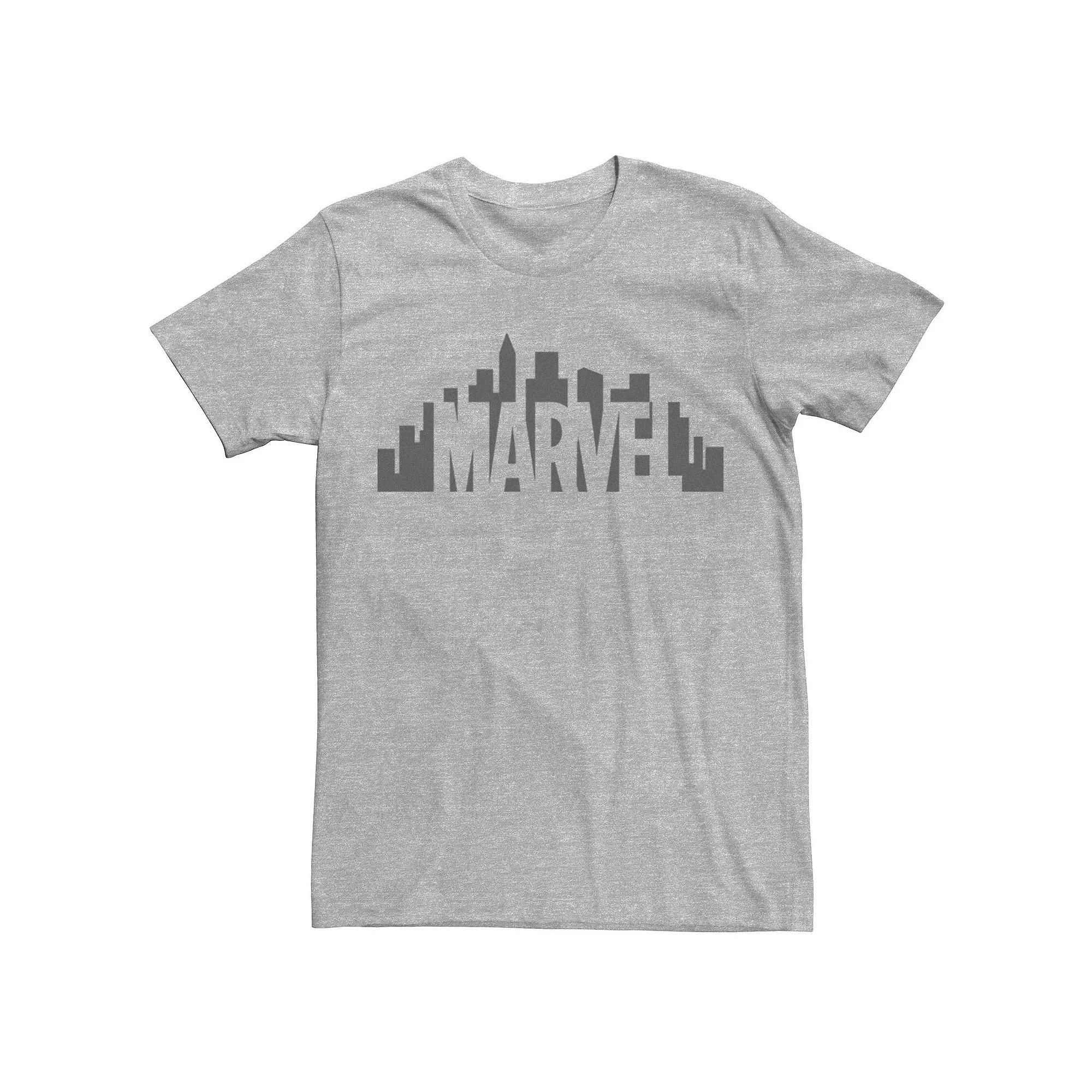 Men's Marvel Skyline Logo Tee, Size: XL, Athletic Grey Product Image