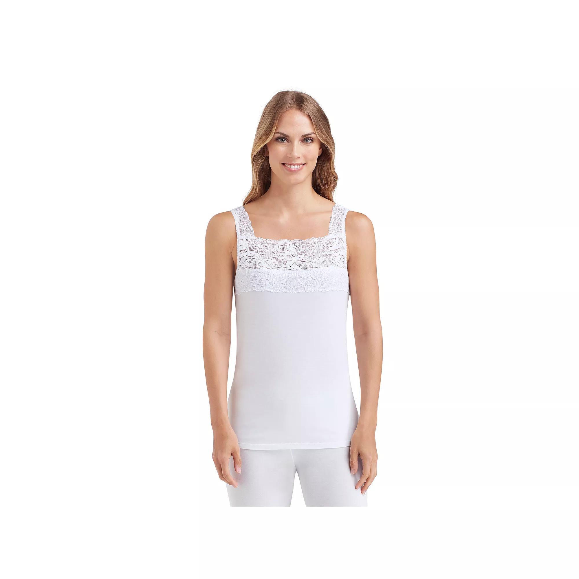 Cuddl Duds® SofTech Lace-Trim Tank Top - Women's, Size: Medium, White Product Image