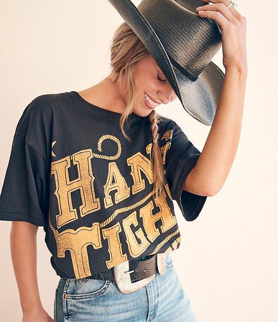 Wrangler® x Lainey Wilson Hang Tight Honey Graphic Short Sleeve Oversized T-Shirt Product Image