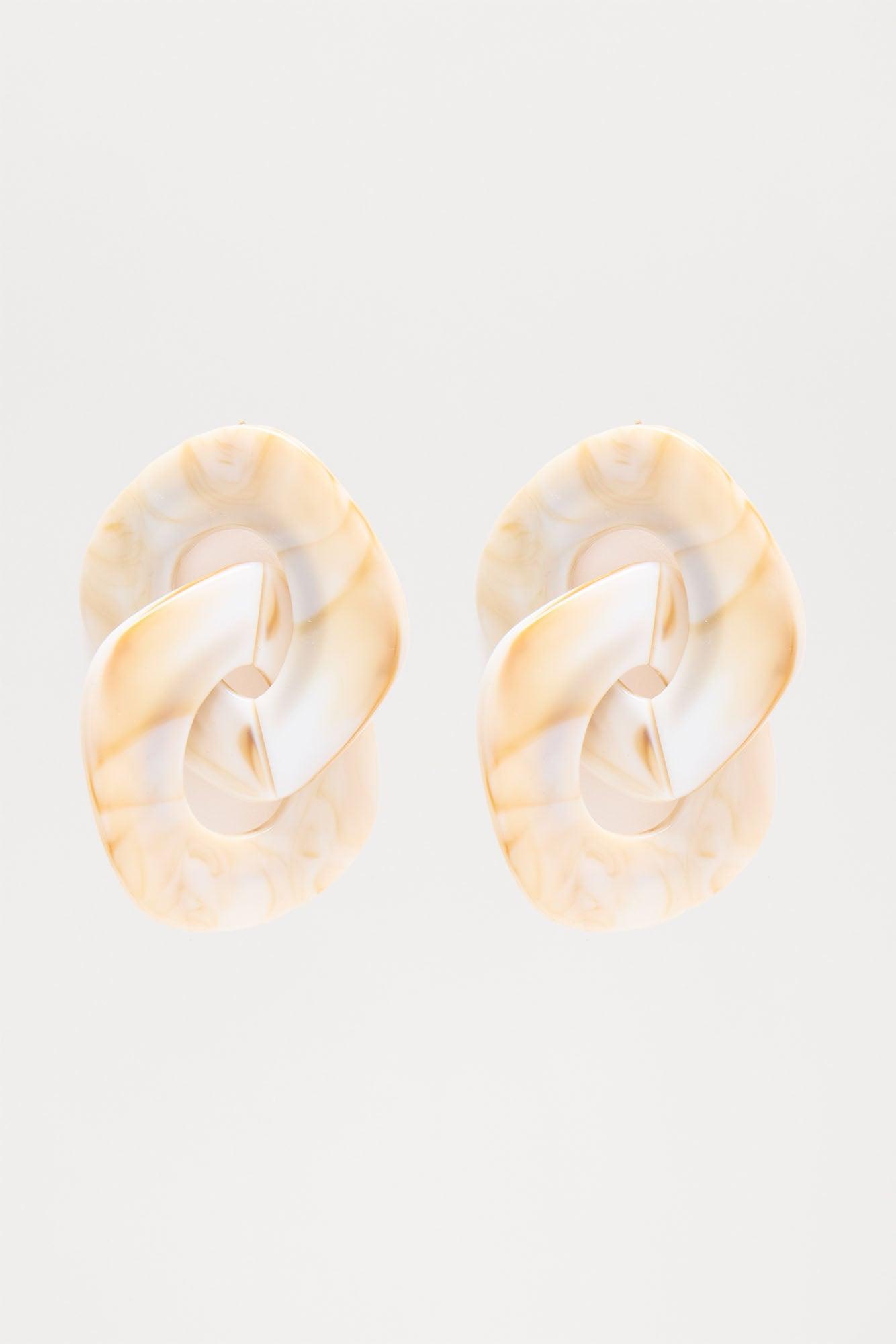 Sotainy Marble Drop Earrings - Nude/combo Product Image