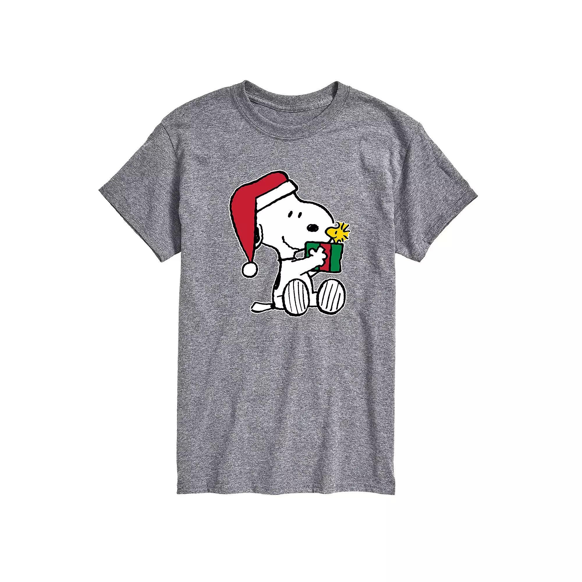 Big & Tall Peanuts Holiday Gift Tee, Mens Product Image