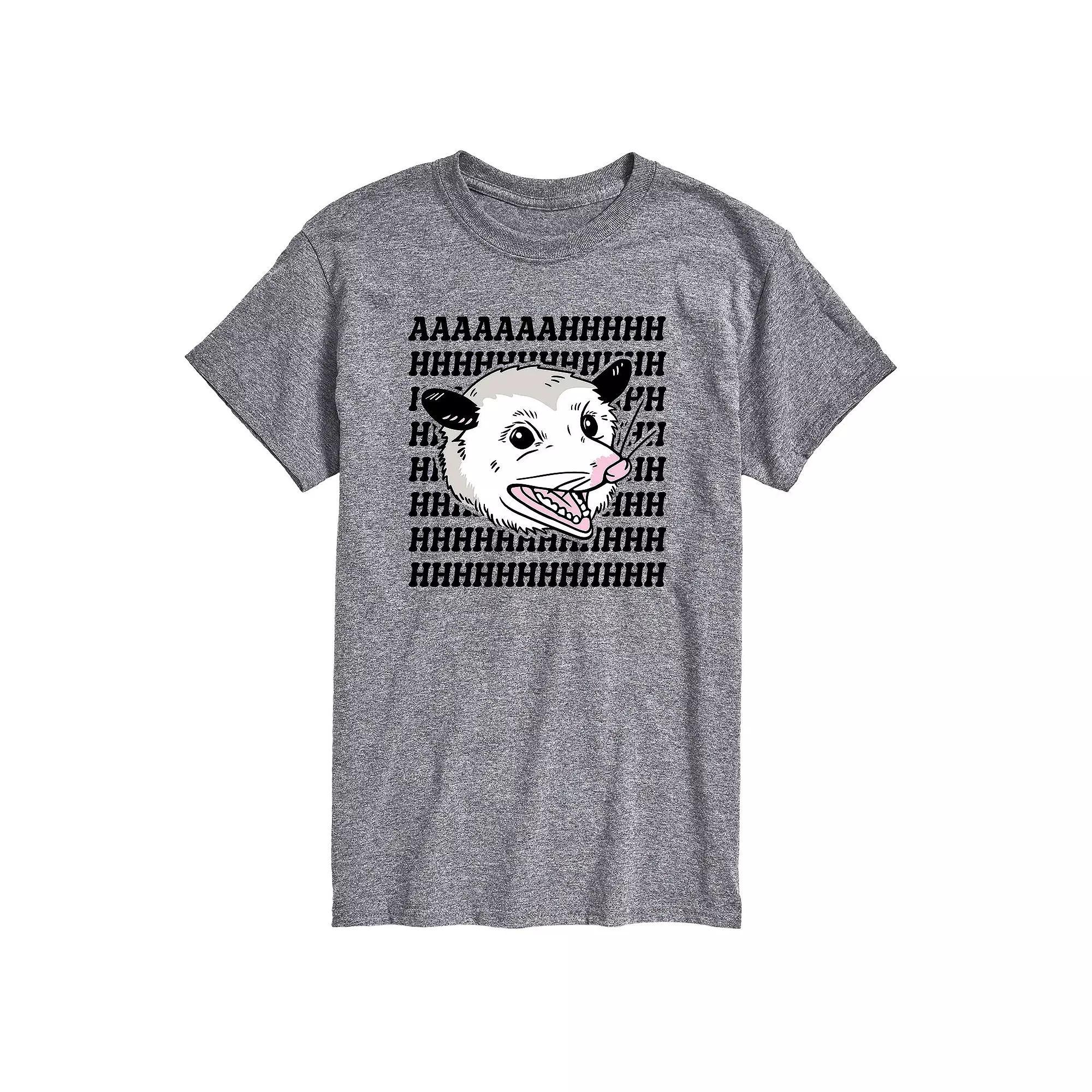 Big & Tall Screaming Possum Graphic Tee, Men's, Size: 3XB, Gray Product Image