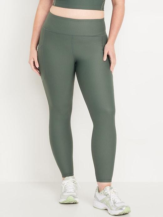 High-Waisted PowerSoft Rib Leggings Product Image