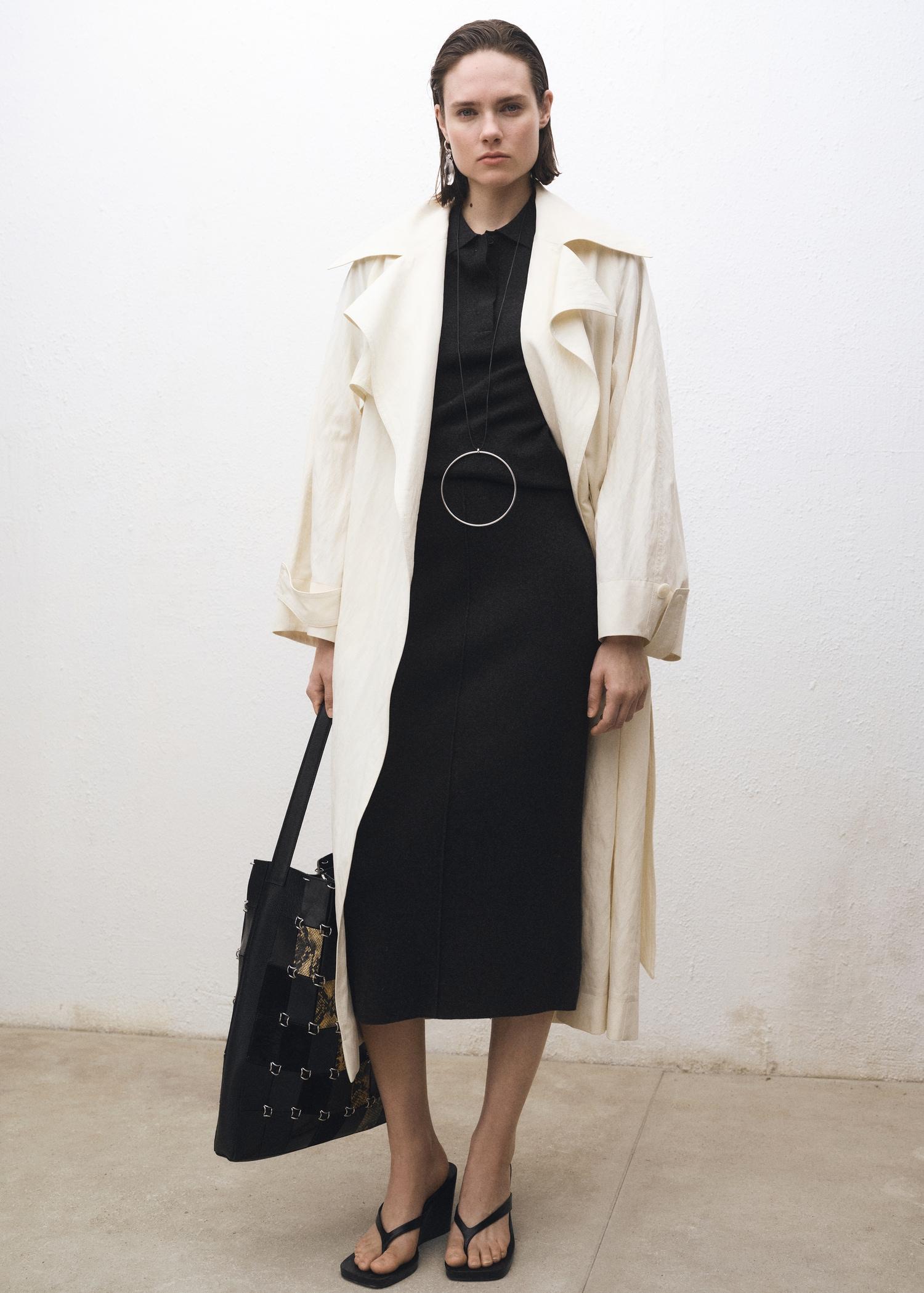 Wool-blend midi-skirt - Women | MANGO USA Product Image