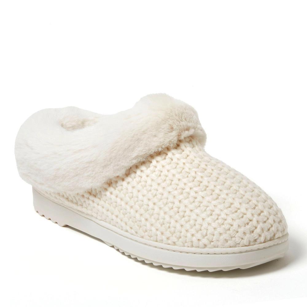 Dearfoams Hannah Festive Knit Womens Clog Slippers Product Image