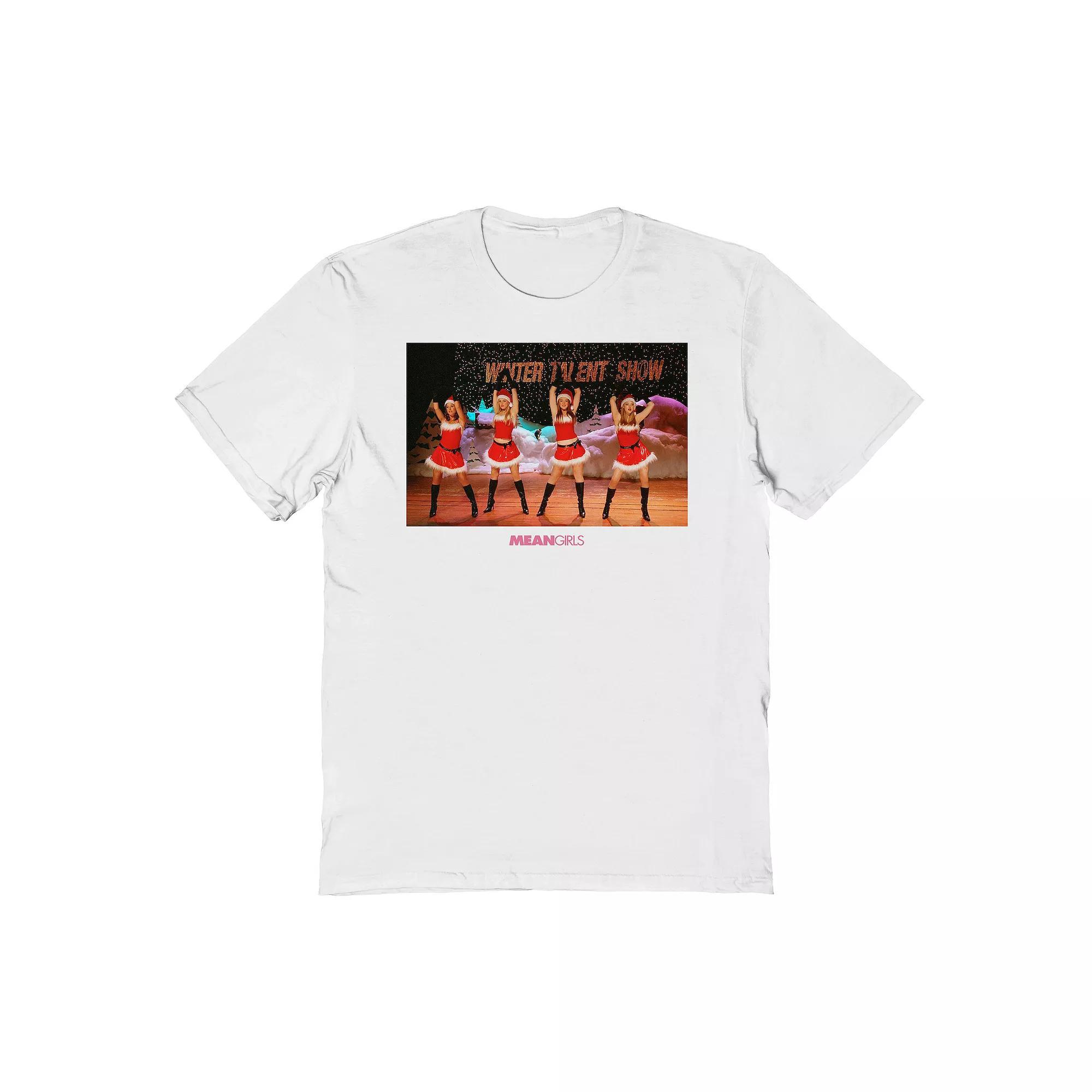 Men's Christmas Scene Graphic Tee, Size: Medium, White Product Image