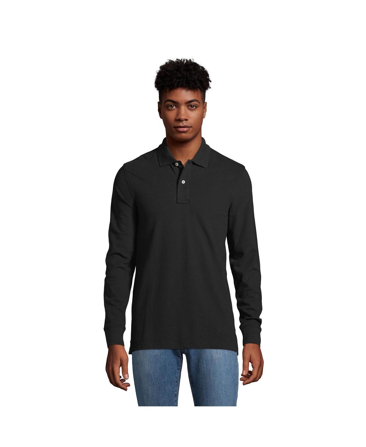 Men's Lands' End Comfort First Mesh Polo, Size: Large, Evening Blue Product Image