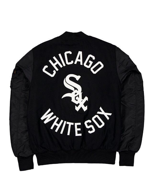CHICAGO WHITE SOX X ALPHA X NEW ERA WOOL VARSITY MA-1 BOMBER JACKET Product Image