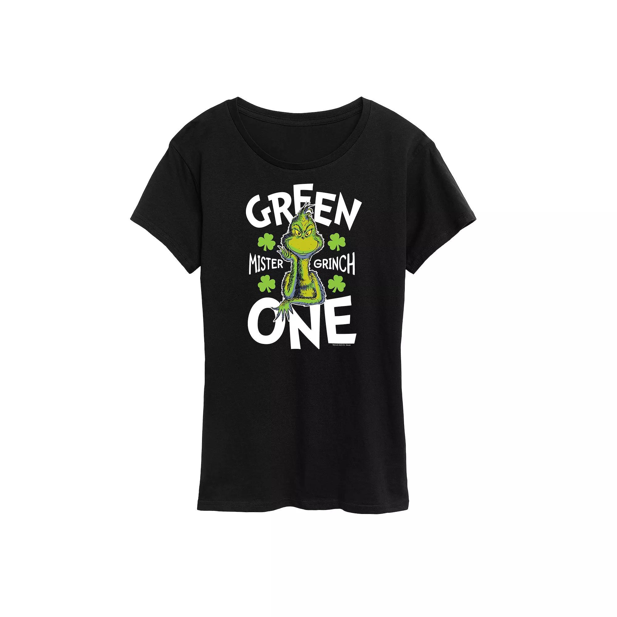 Womens Dr. Seuss Green One Graphic Tee Product Image
