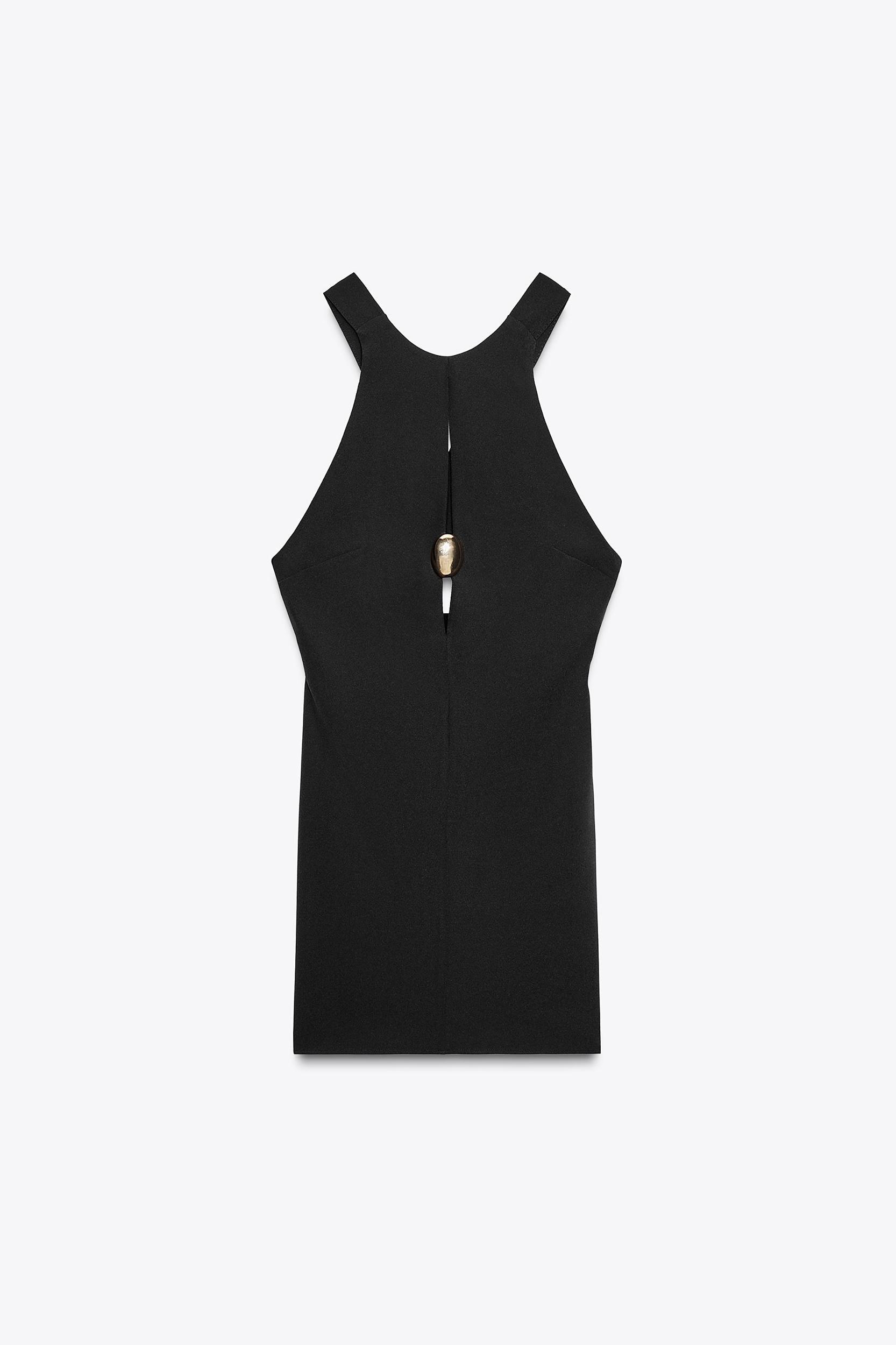 GOLD APPLIQUÉ MINI DRESS Product Image