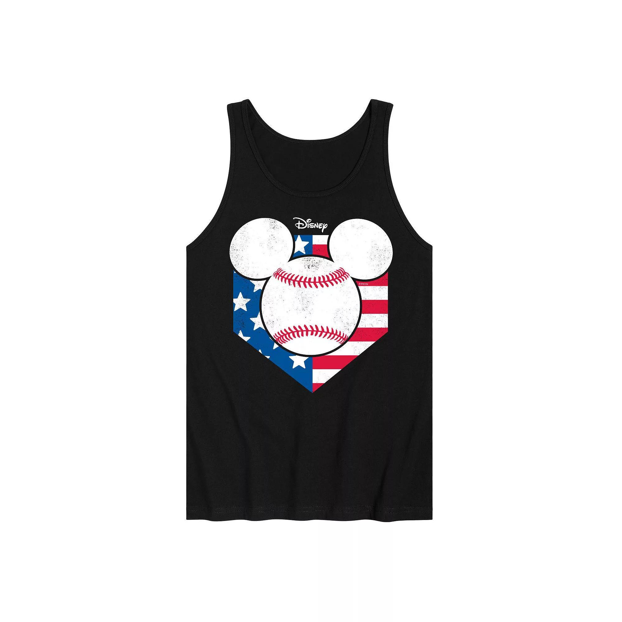 Disneys Mickey Mouse Mens Baseball Flag Tank Top Product Image