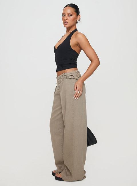 Paltrow Cargo Jeans Washed Brown Product Image