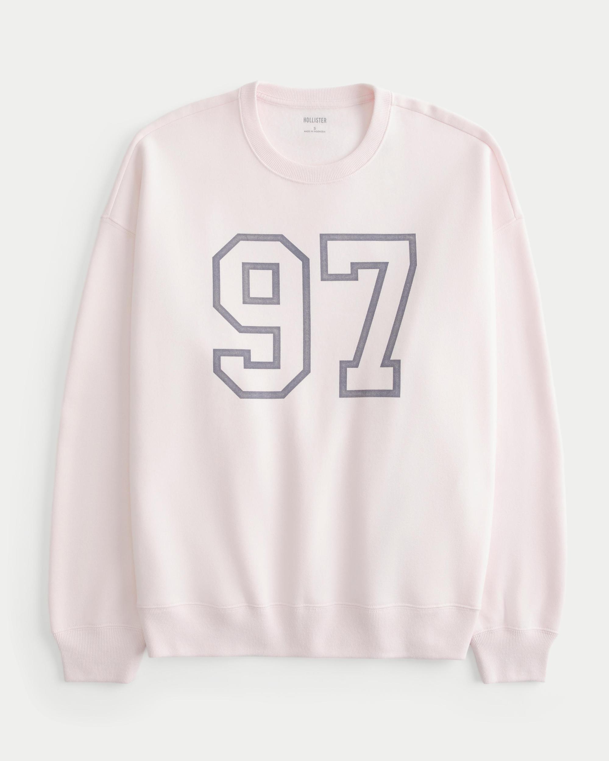 Oversized Chicago Graphic Crew Sweatshirt Product Image