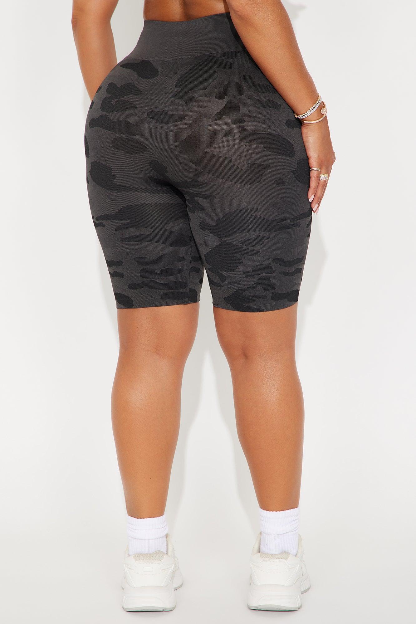 Kelly Camo Seamless Biker Short - Charcoal Product Image