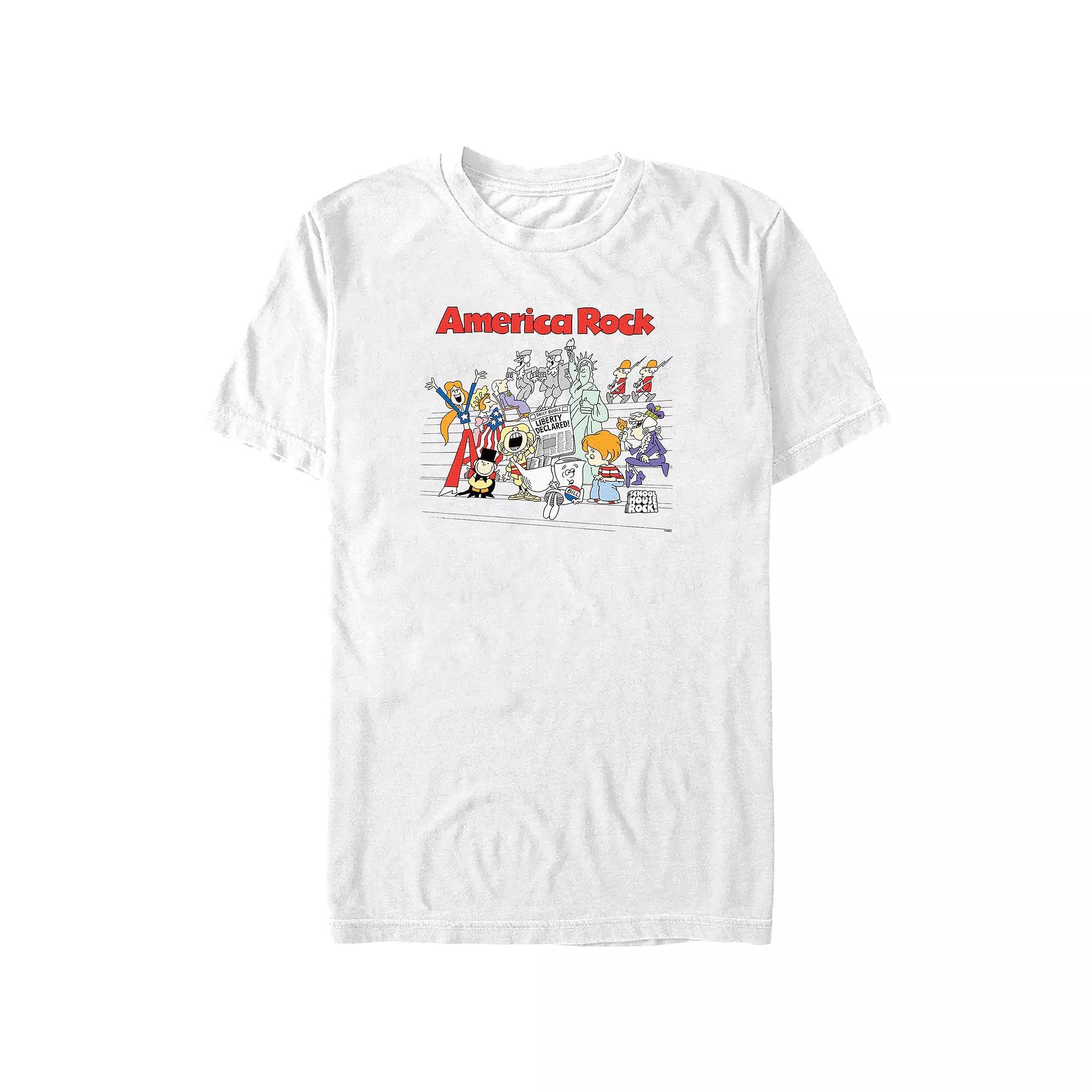 Big & Tall Schoolhouse Rock! America Rock Graphic Tee, Men's, Size: 3XL Tall, White Product Image