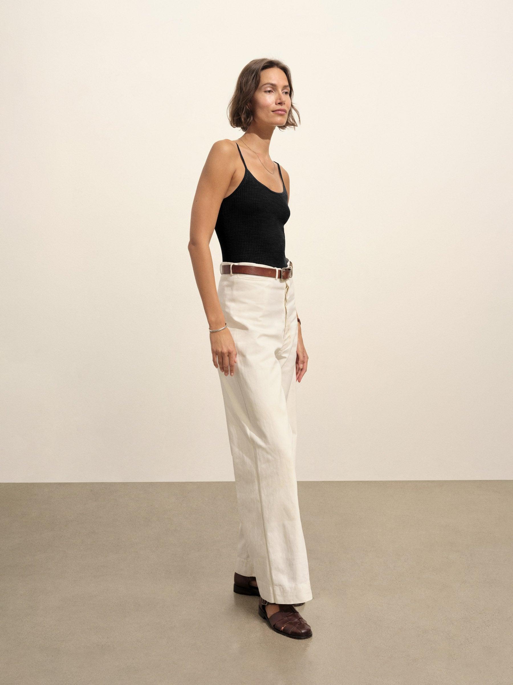 Black Coastal Linen Camisole Product Image