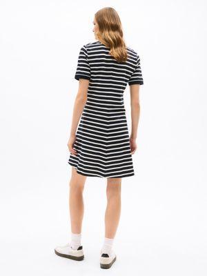 Open Placket Stripe Polo Dress Product Image