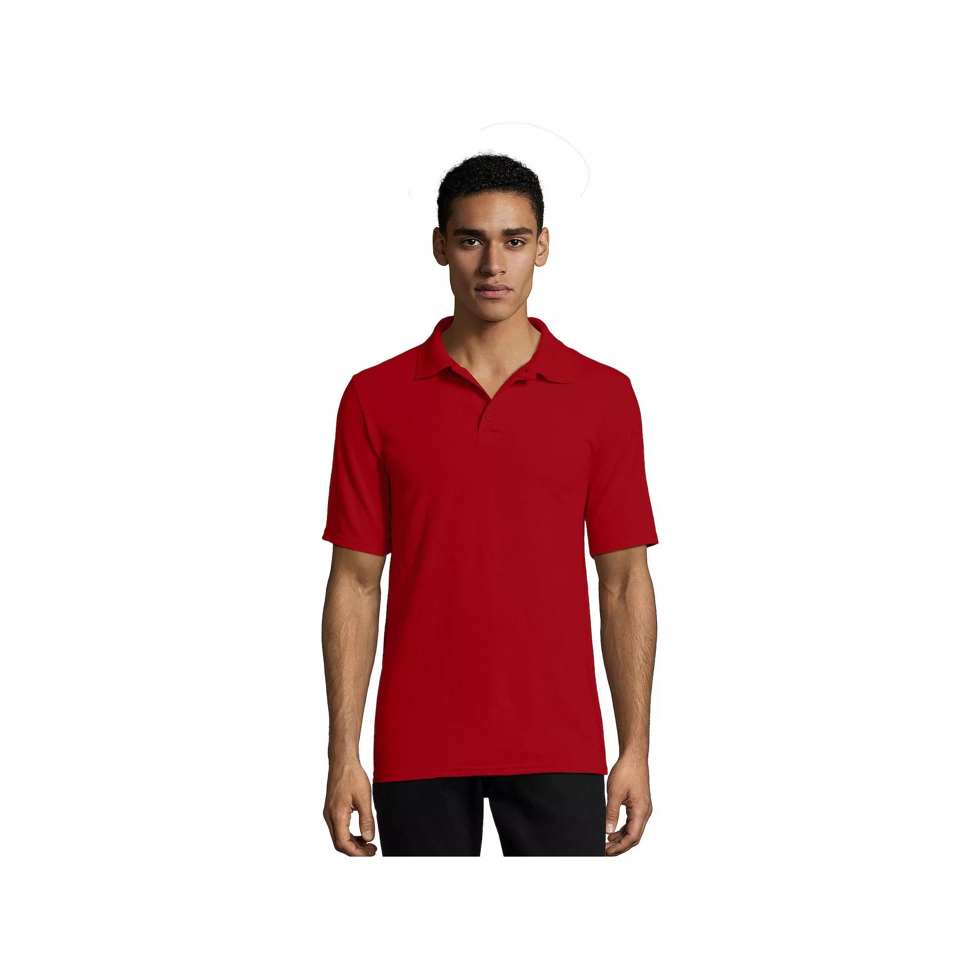 Men's Hanes® X-Temp Fresh IQ Pique Polo, Size: 3XL, Deep Red Product Image