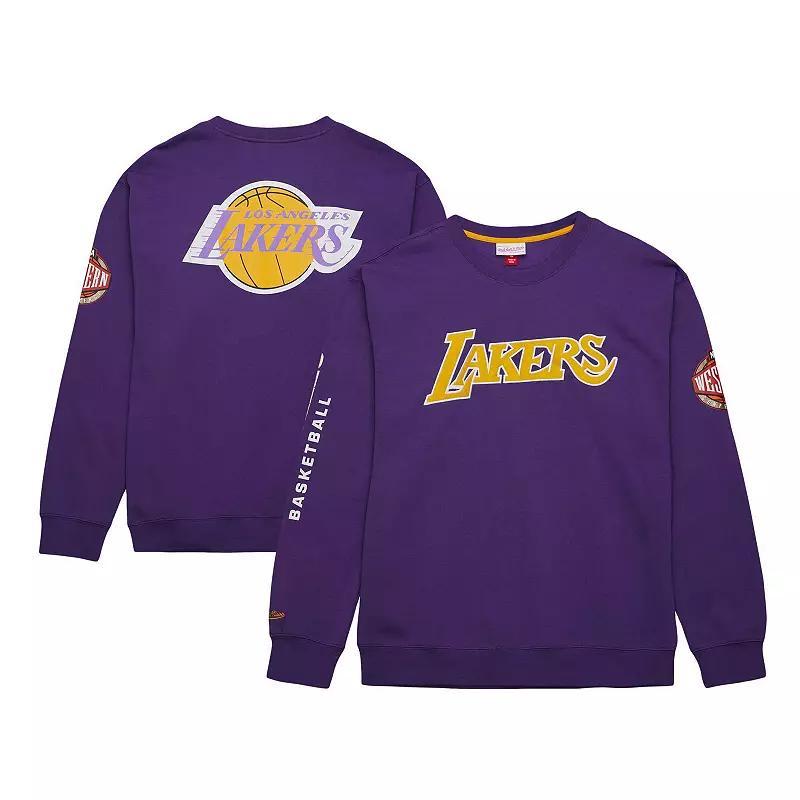 Mens Mitchell & Ness Los Angeles Lakers Hardwood Classics There and Back Pullover Sweatshirt Product Image