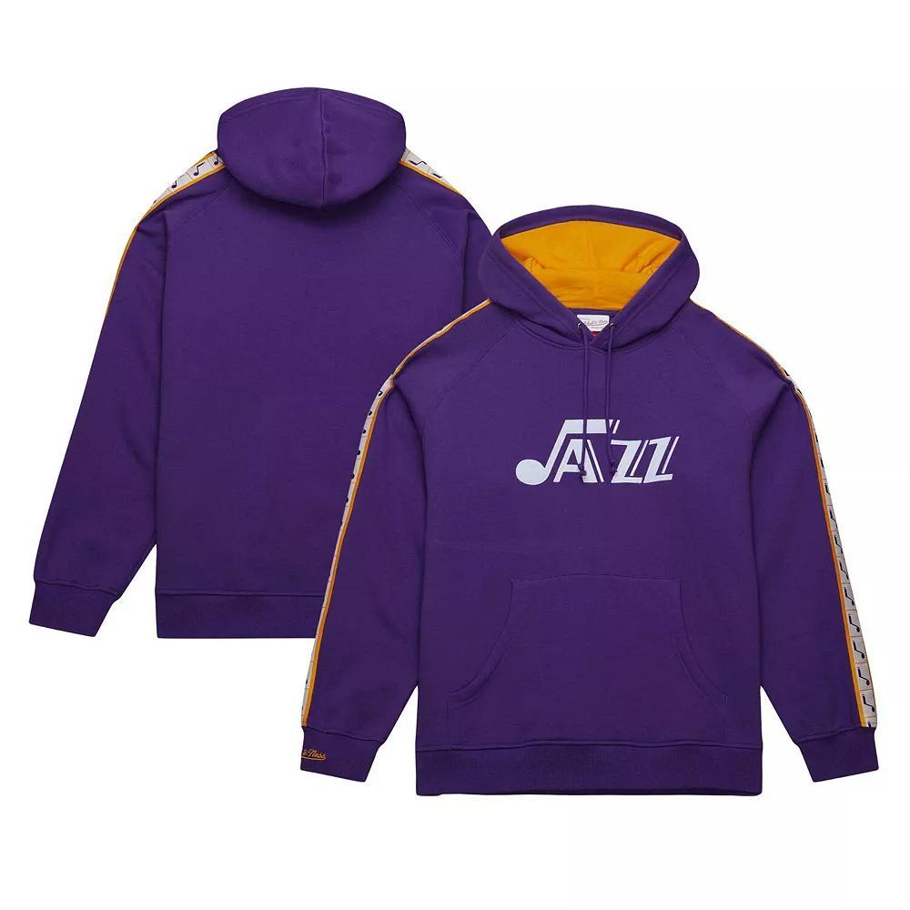 Men's Mitchell & Ness Purple Utah Jazz Hardwood Classics Nights Raglan Pullover Hoodie, Size: Small, Jaz Purple Product Image