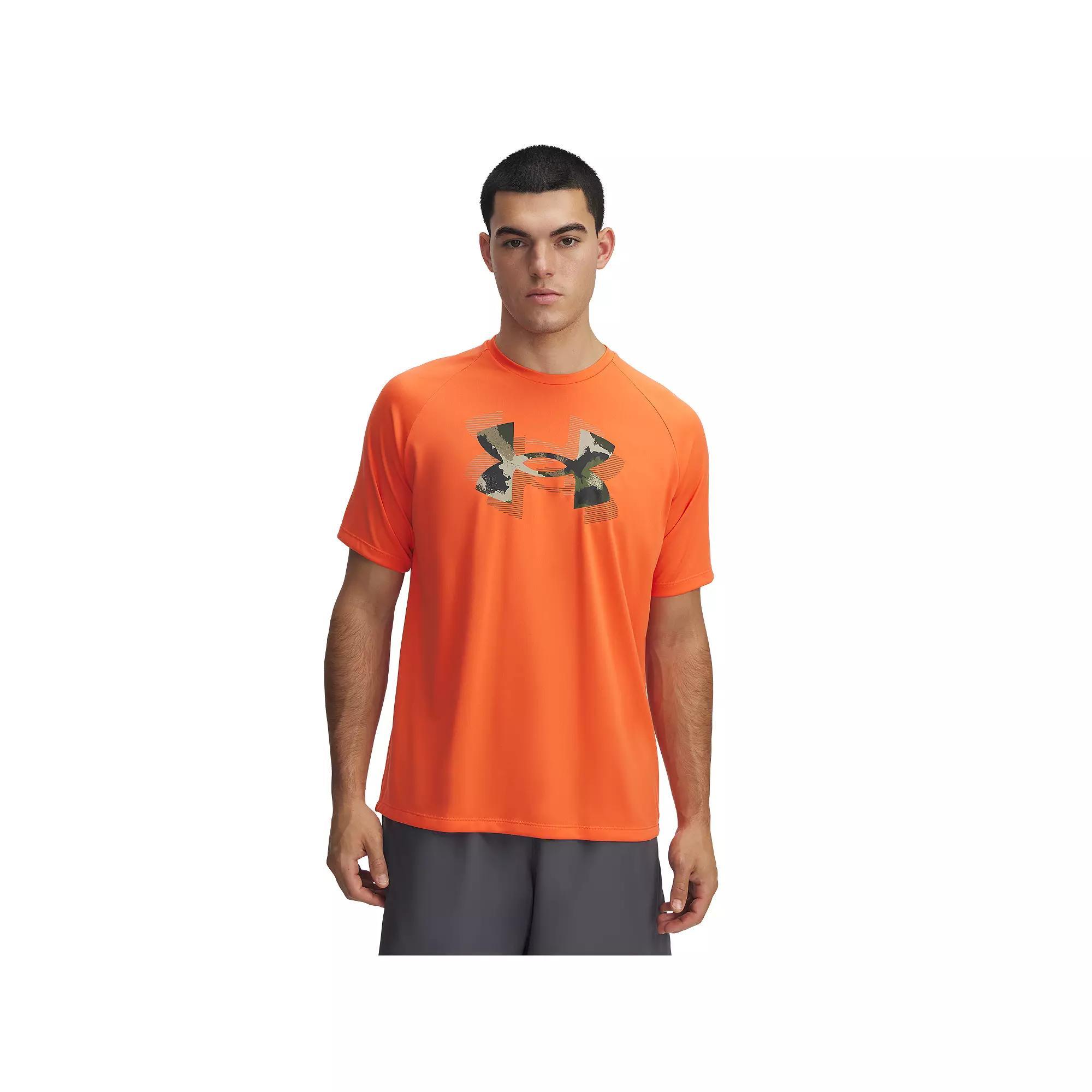 Men's Under Armour Tech™ Print Fill Short Sleeve Tee, Size: Large, Red Product Image