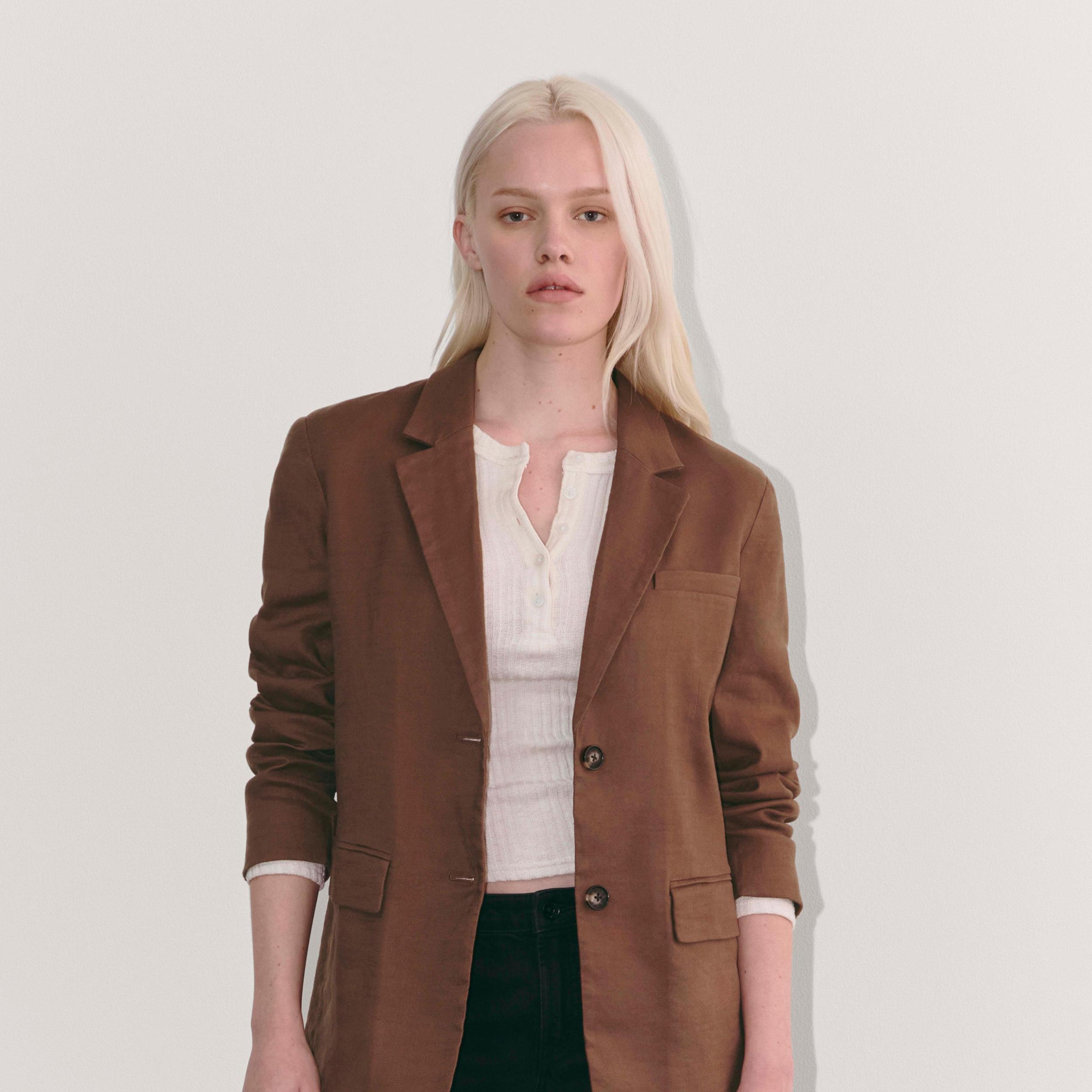 The Oversized Blazer in Stretch Linen Product Image