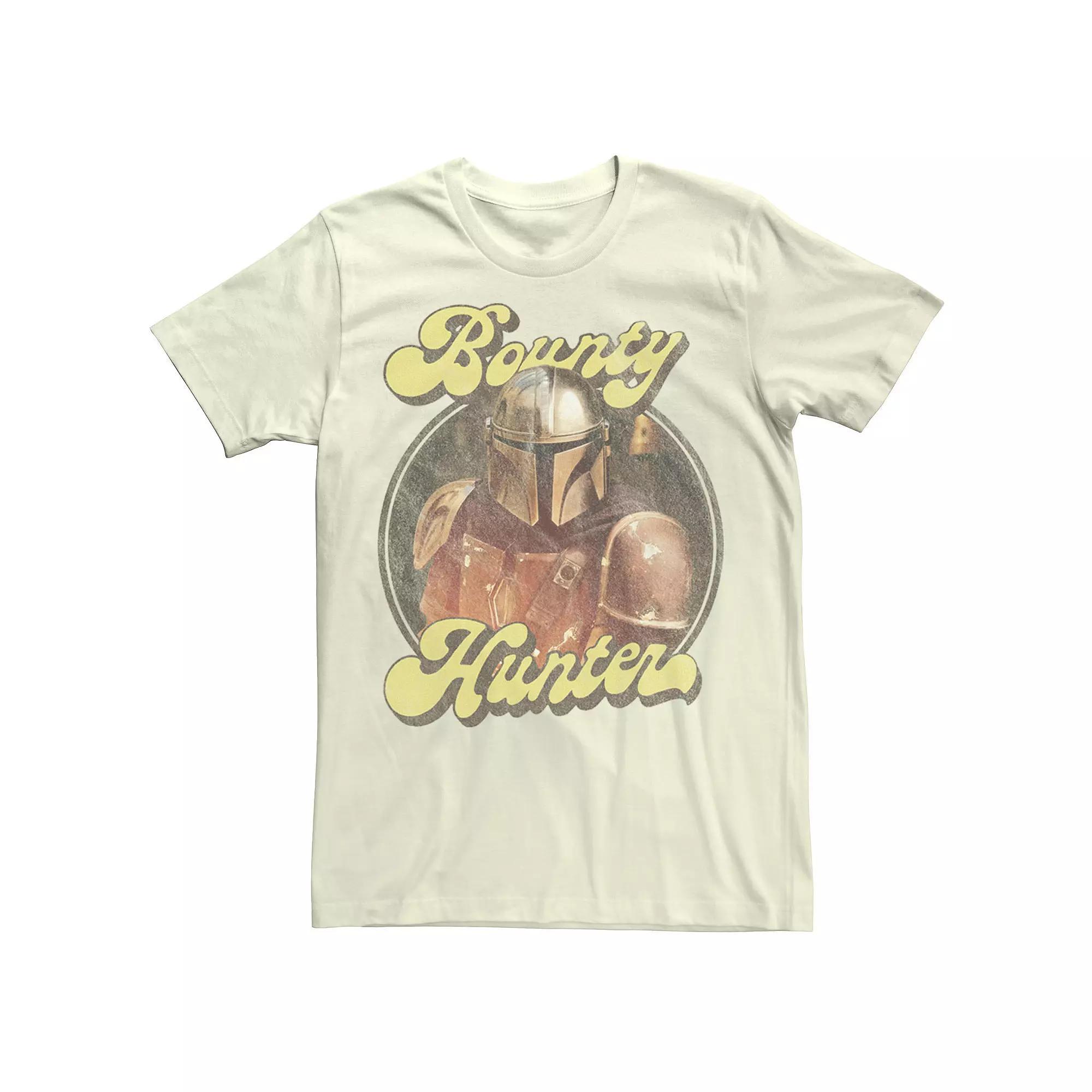 Men's Star Wars The Mandalorian Retro Bounty Hunter Tee, Size: 3XL, Natural Product Image