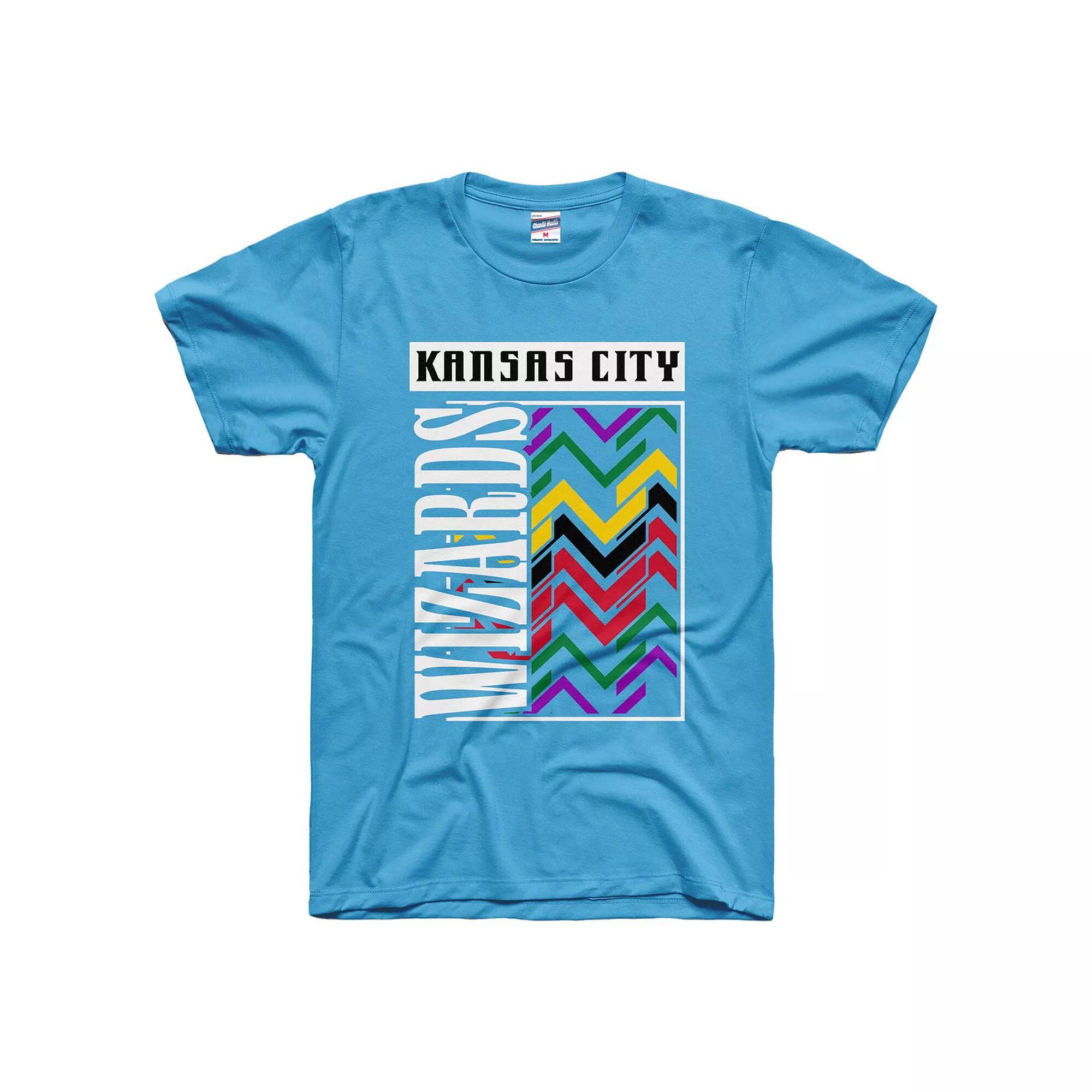 Men's Charlie Hustle Sky Blue Sporting Kansas City Retro Stacked Tri-Blend T-Shirt, Size: 2XL Product Image